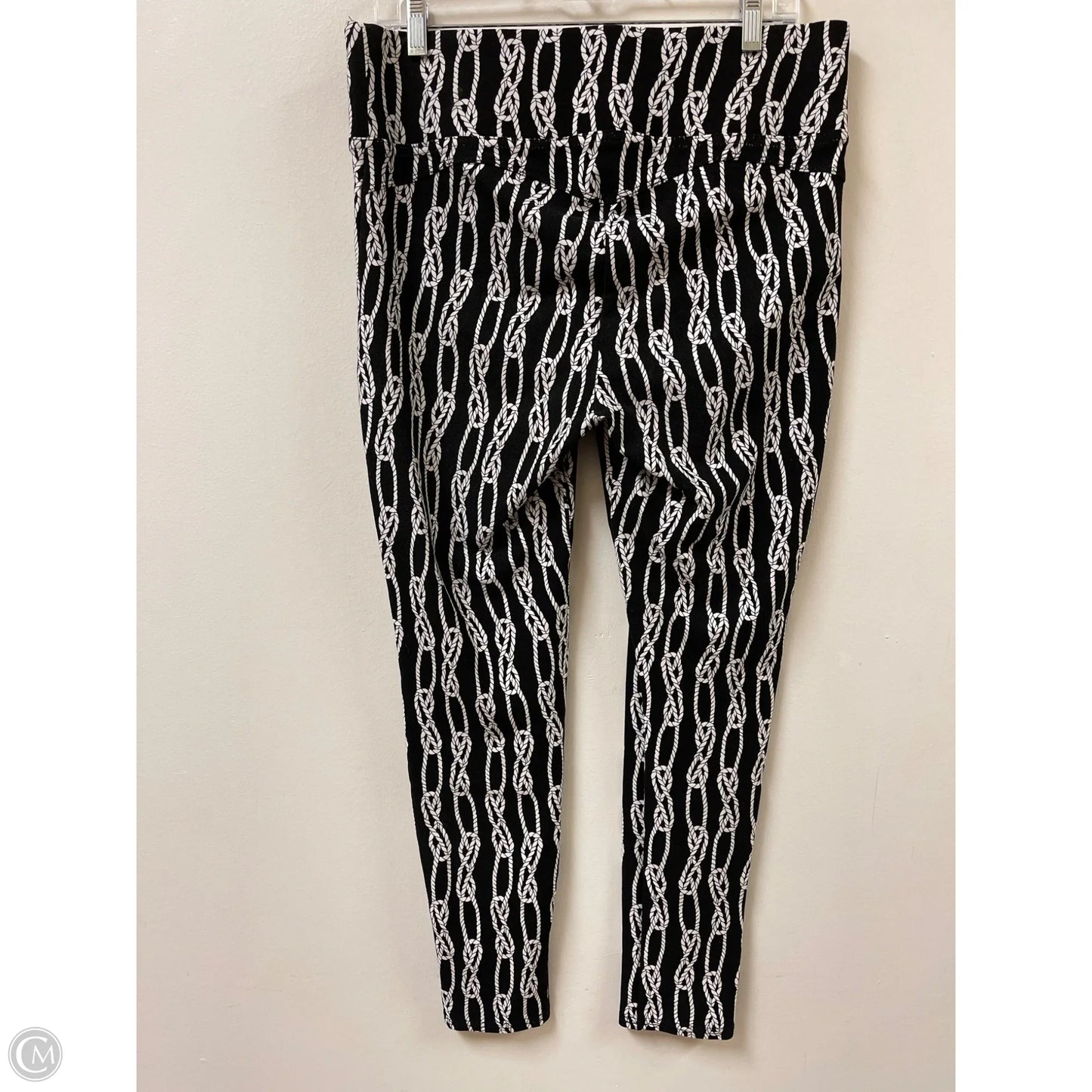Pants Cropped By Investments In Black & White, Size: 12