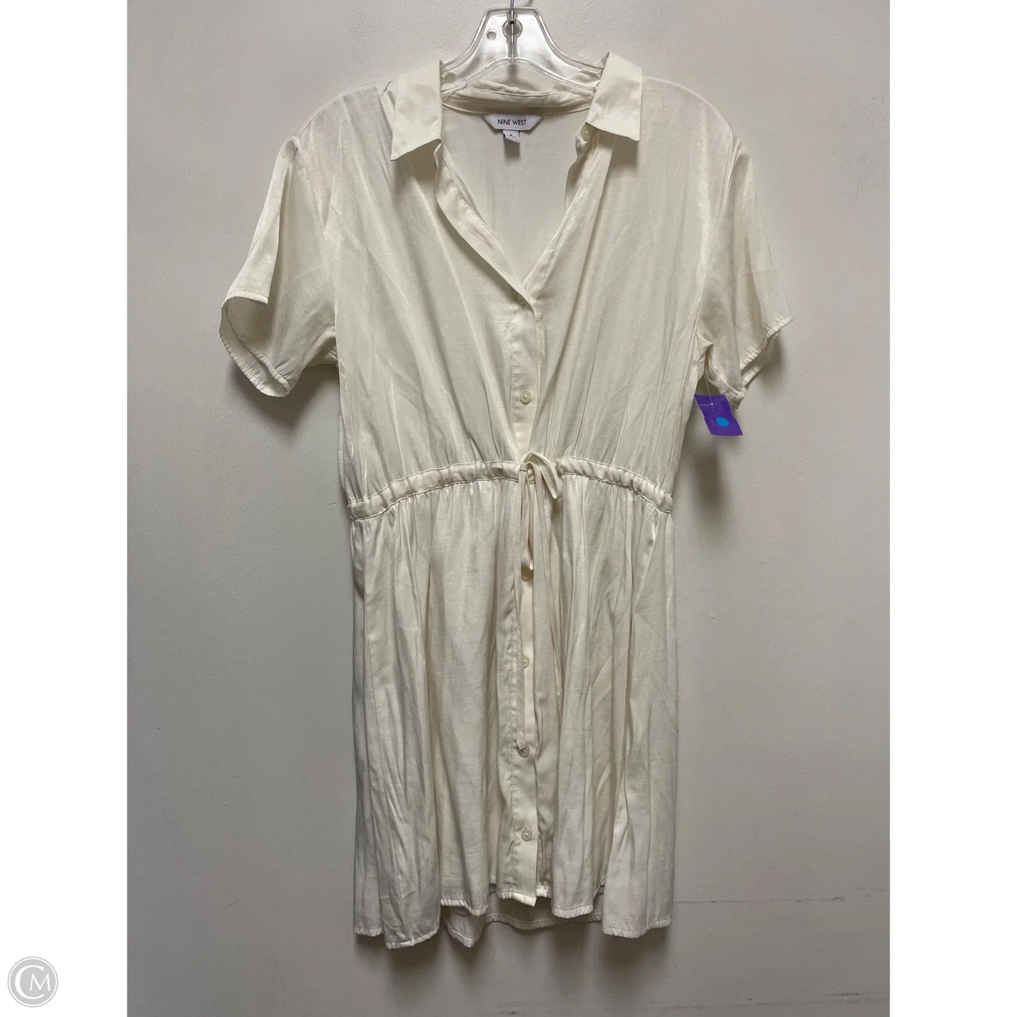 Dress Casual Midi By Nine West In White, Size: S