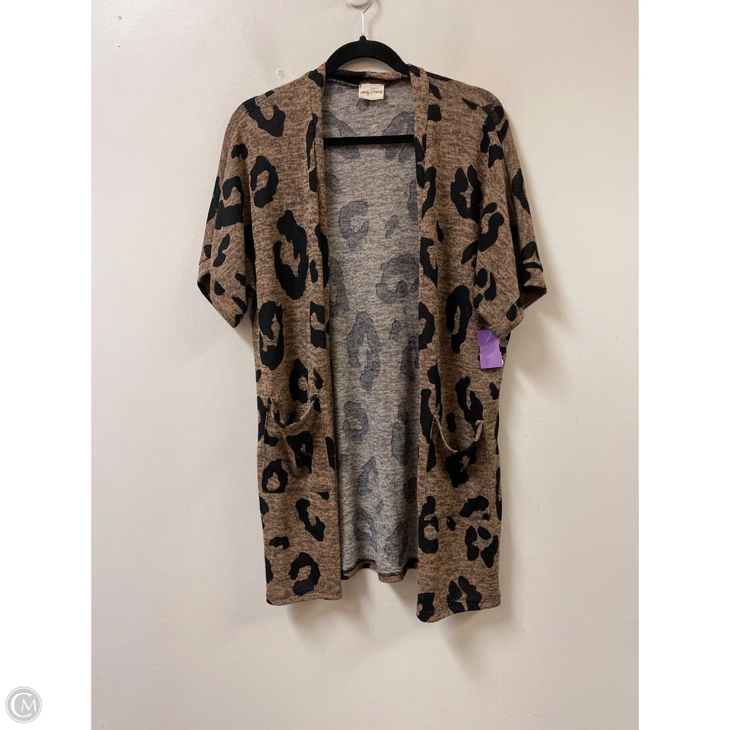 Sweater Cardigan By Lovely Melody In Animal Print, Size: S