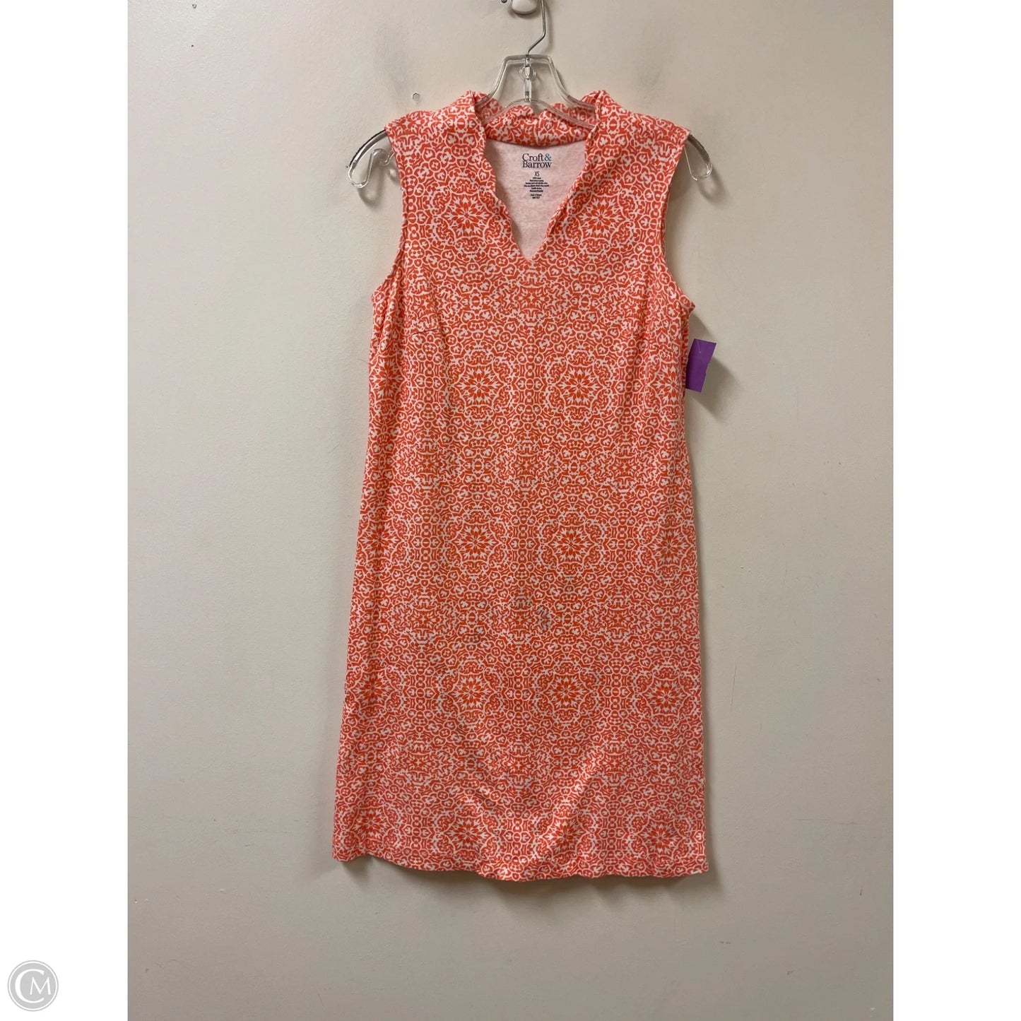 Dress Casual Midi By Croft And Barrow In Orange, Size: Xs