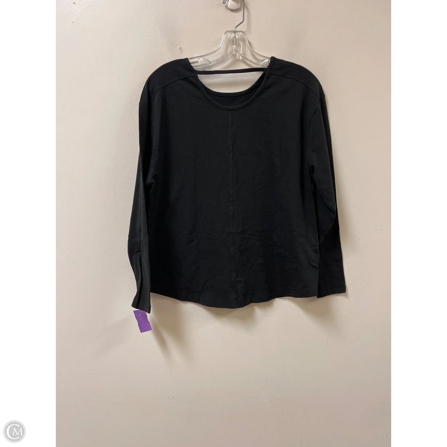 Athletic Top Long Sleeve Crewneck By Members Mark In Black, Size: Xs