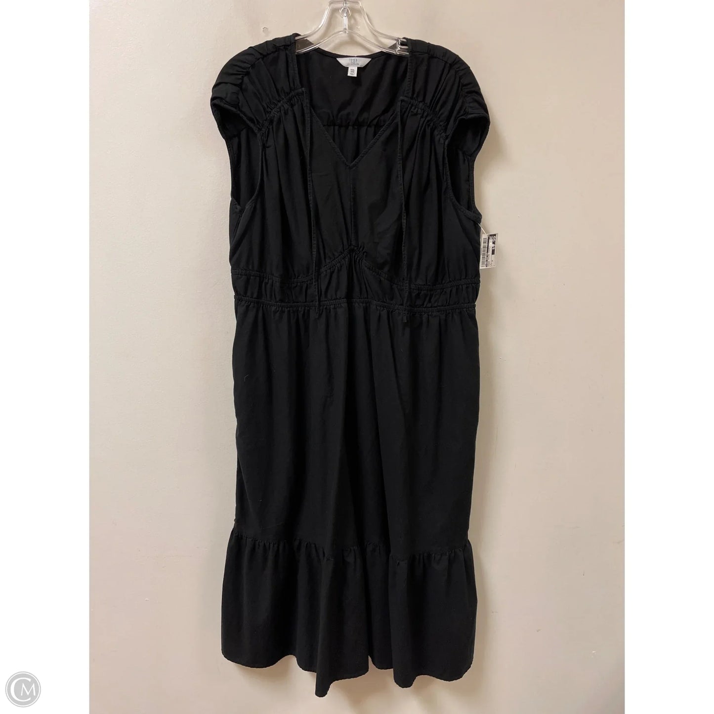 Dress Casual Midi By Time And Tru In Black, Size: 1x
