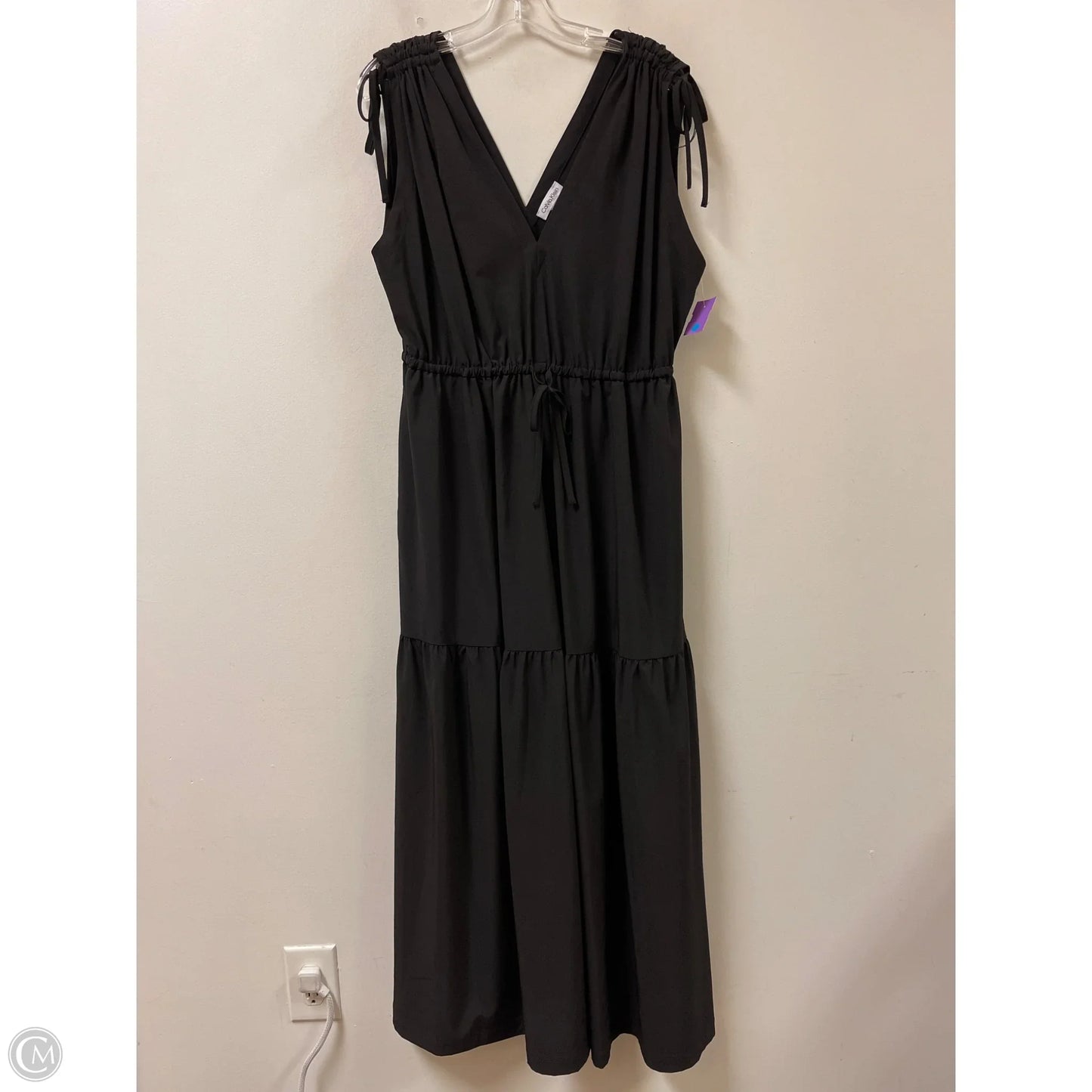 Dress Casual Maxi By Calvin Klein In Black, Size: L