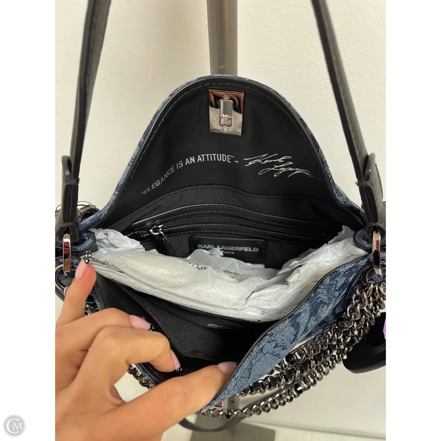 Handbag Designer By Karl Lagerfeld, Size: Medium