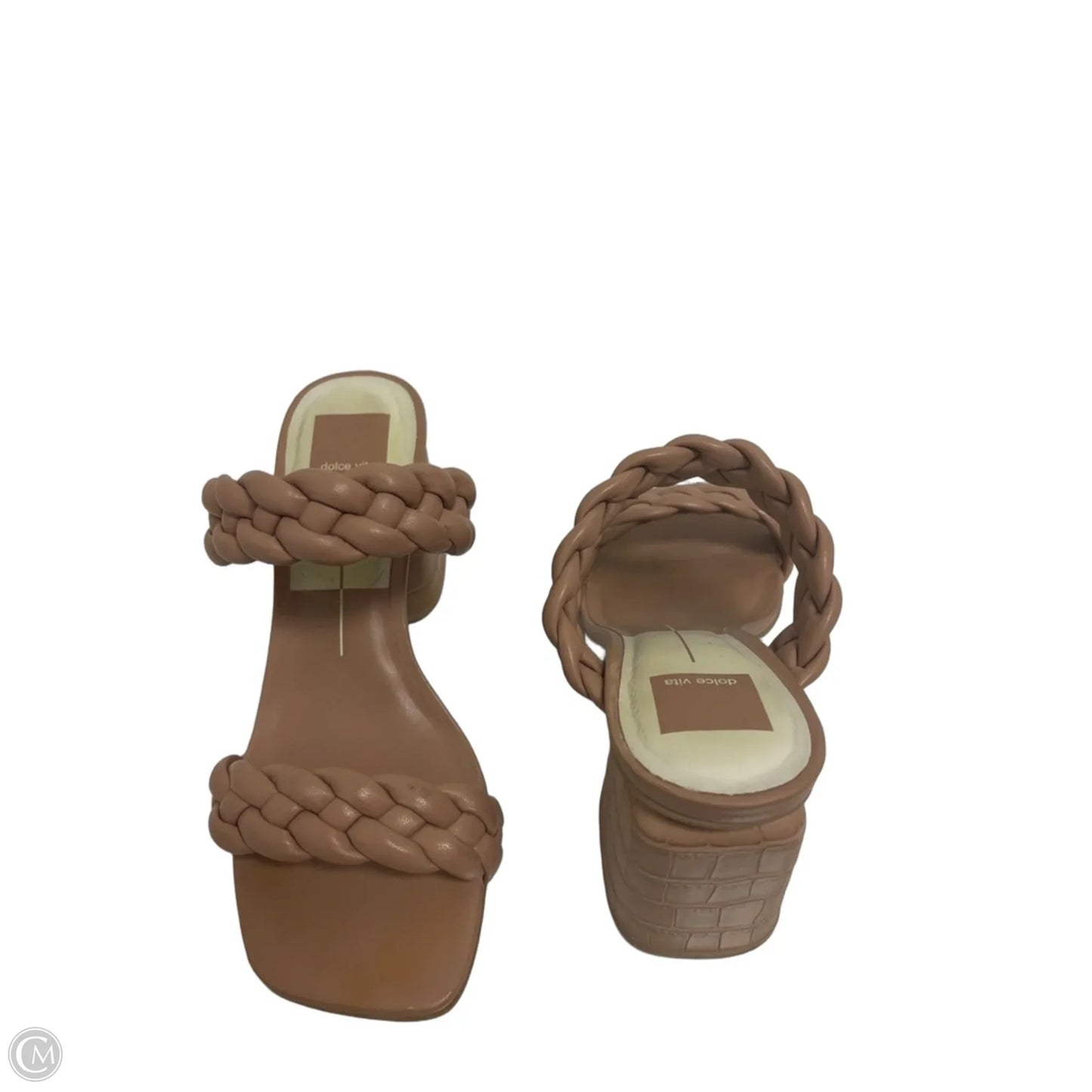 Sandals Heels Block By Dolce Vita In Tan, Size: 5