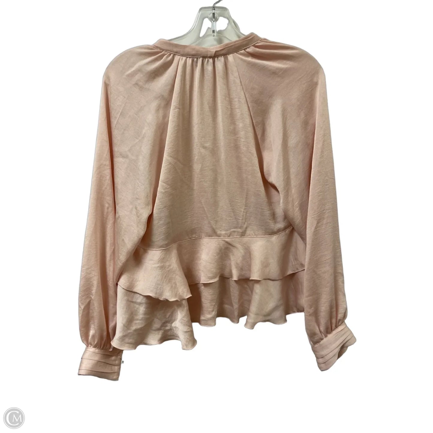Top Long Sleeve By Zara In Peach, Size: Xs