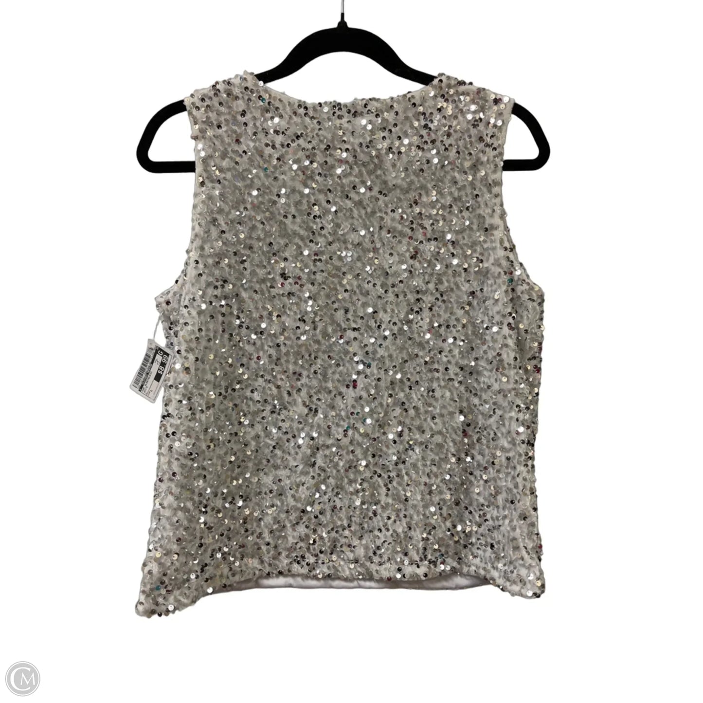 Top Sleeveless By Clothes Mentor In White, Size: L