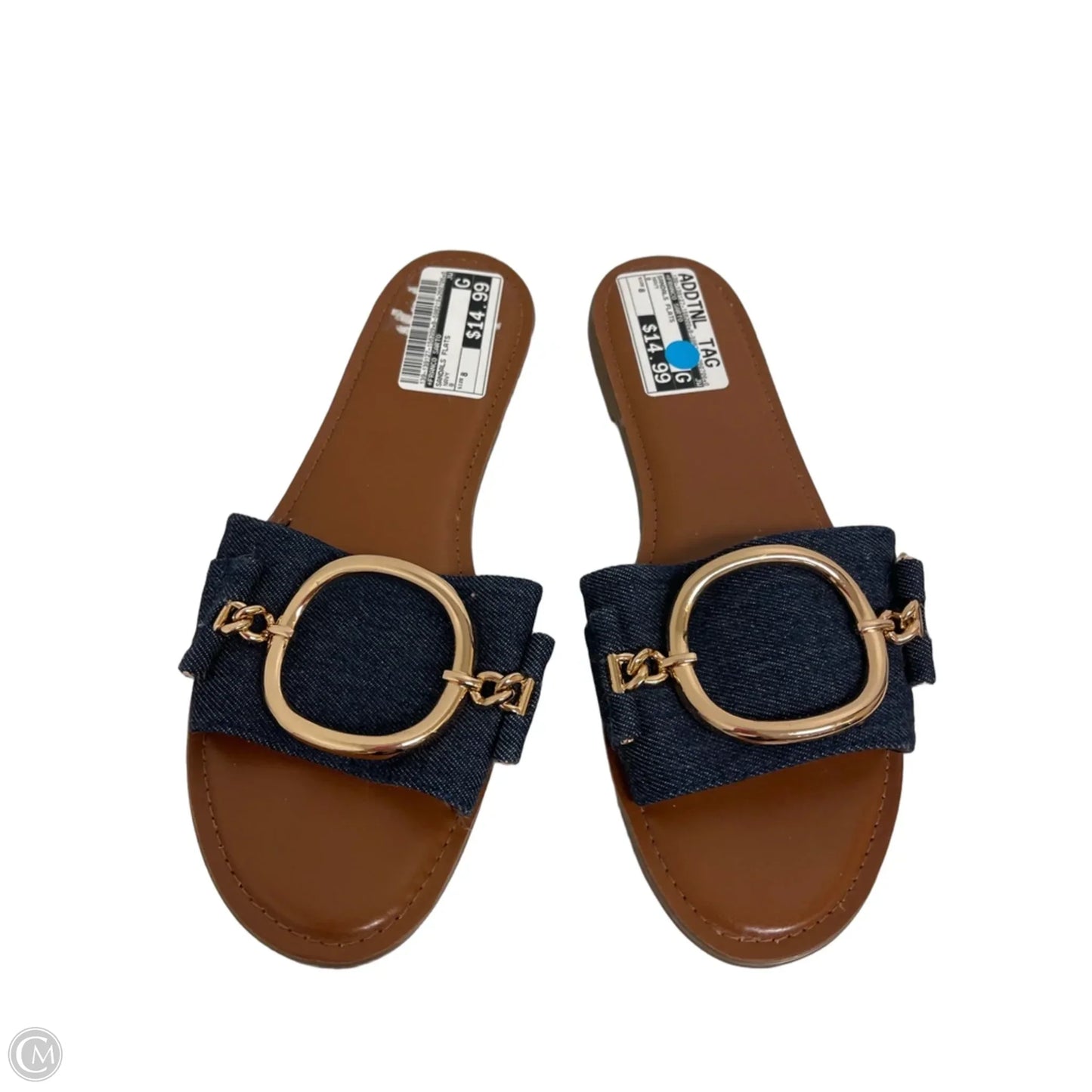 Sandals Flats By Franco Sarto In Navy, Size: 8