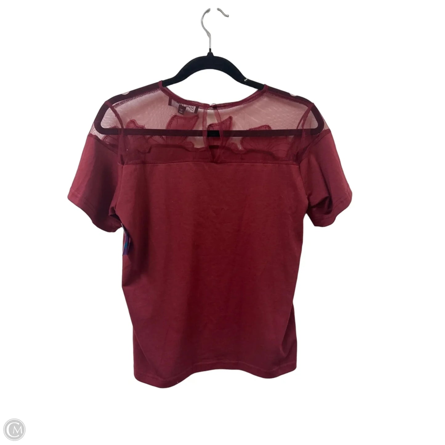 Top Short Sleeve By Clothes Mentor In Maroon, Size: S