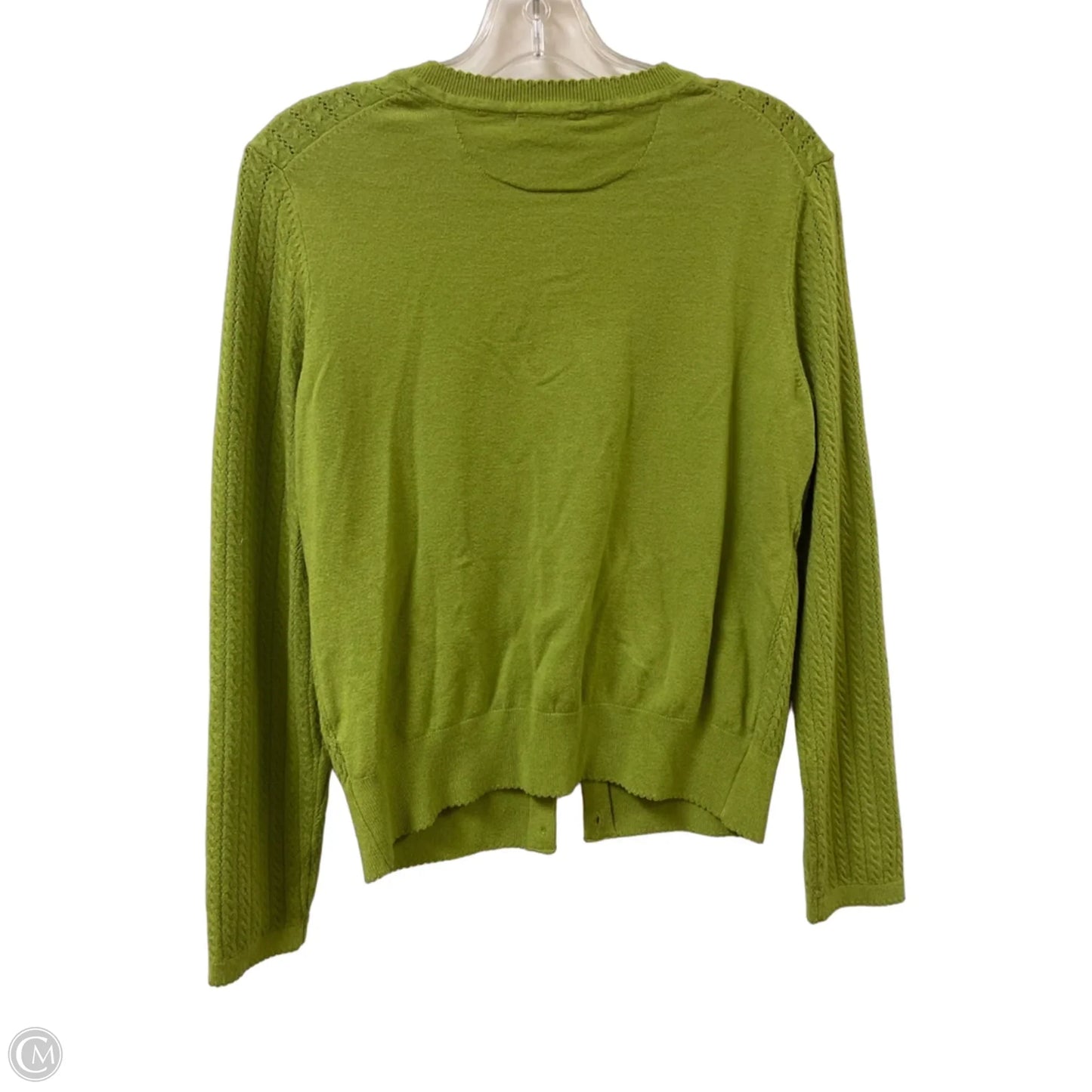 Sweater Cardigan By Free Assembly In Green, Size: M