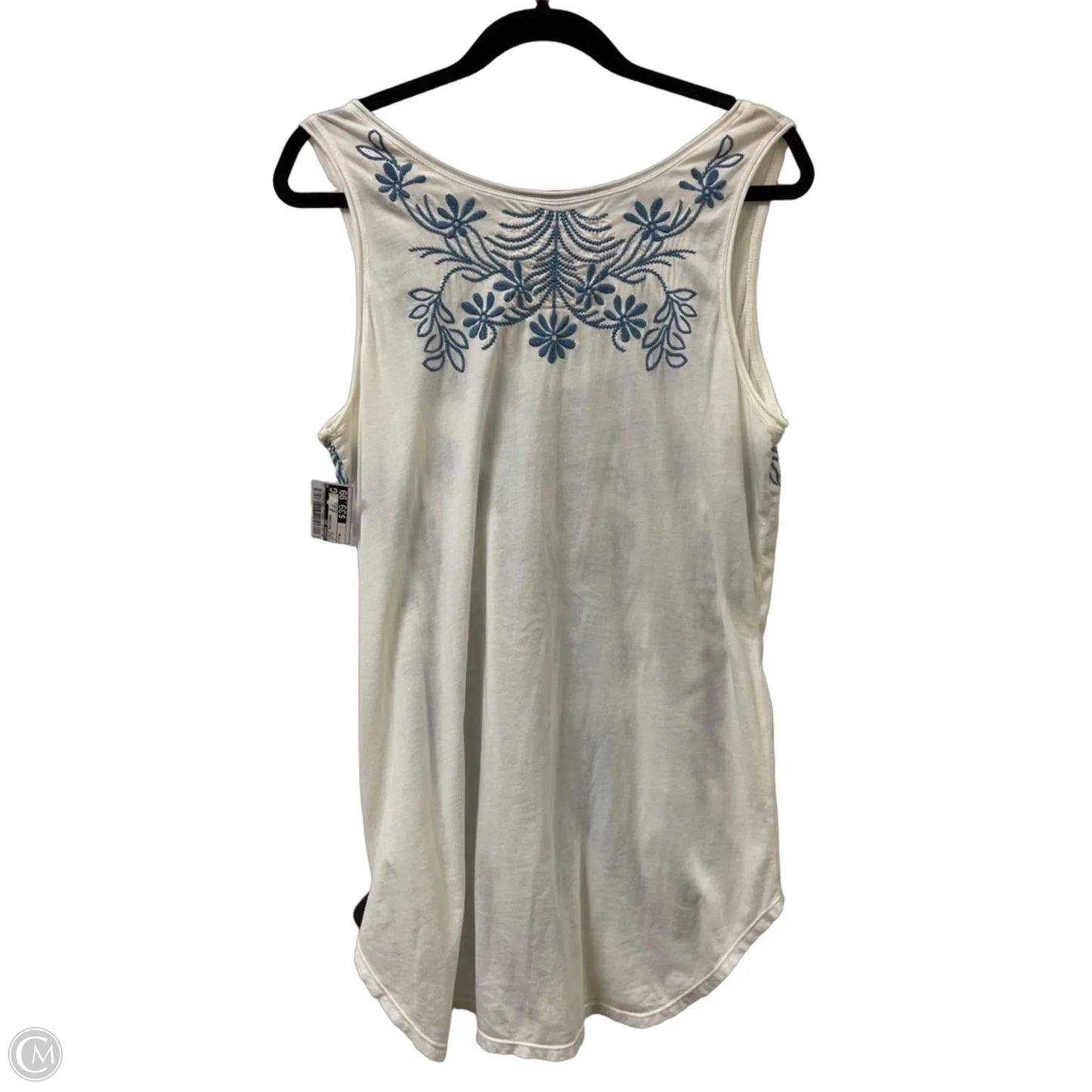 Tunic Designer By Johnny Was In White, Size: M