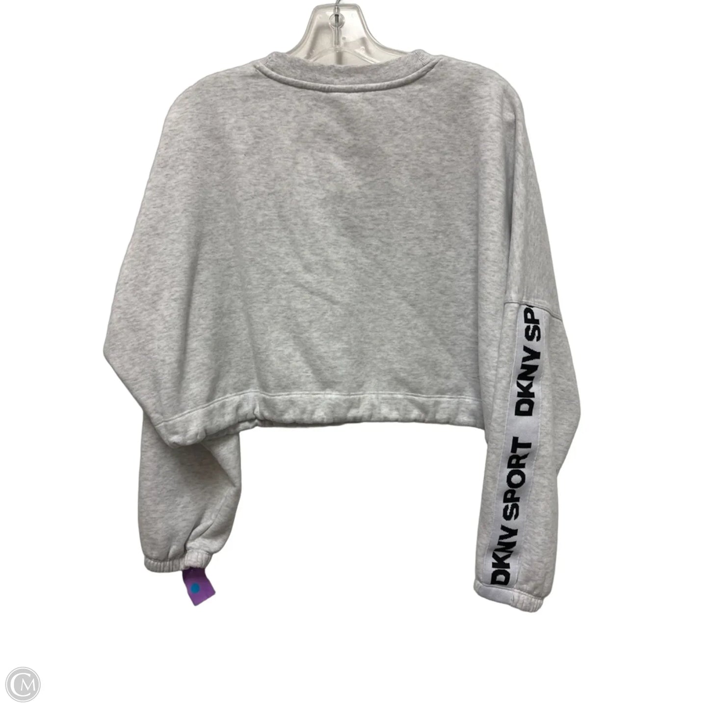 Athletic Sweatshirt Crewneck By Dkny In Grey, Size: L