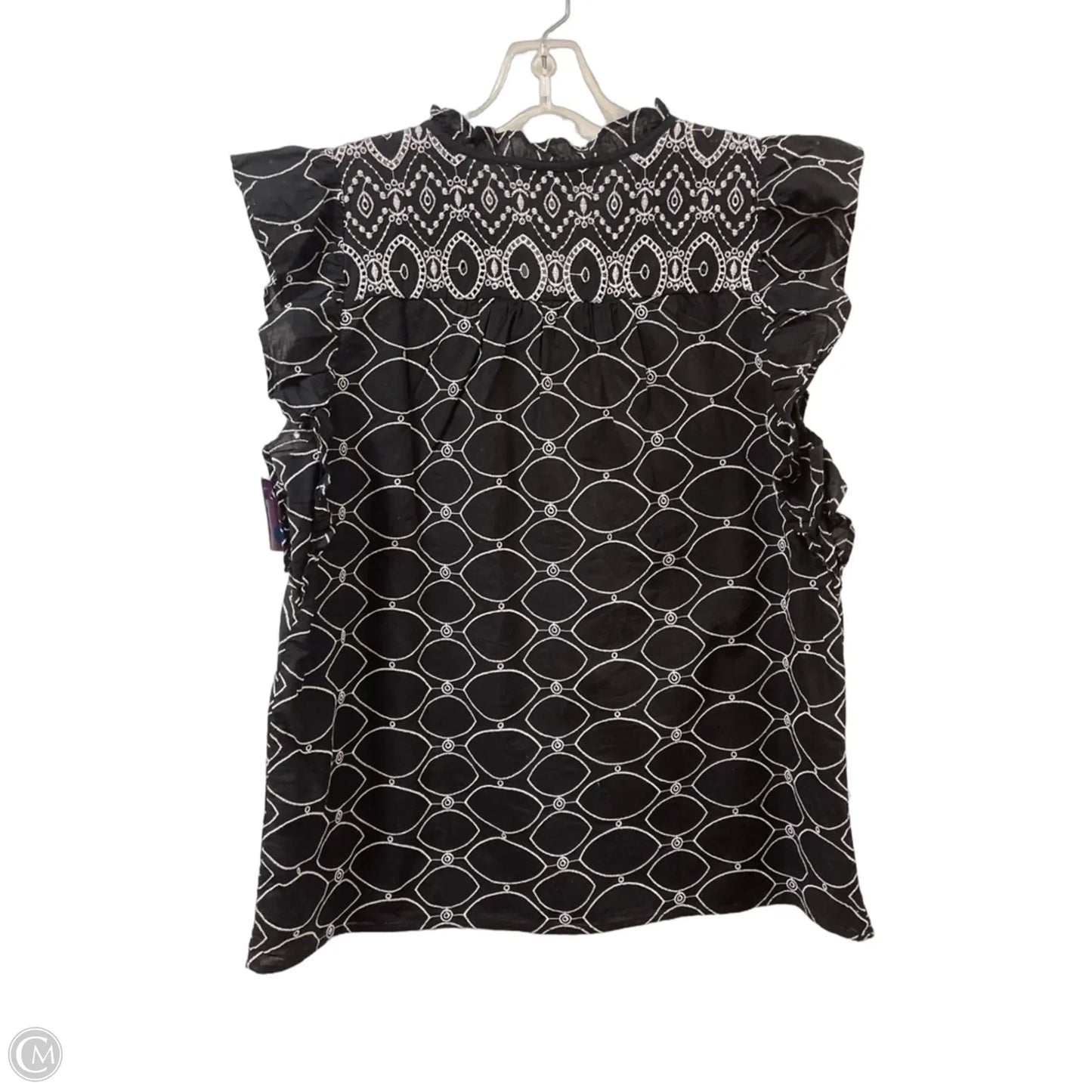 Top Short Sleeve By Loft In Black, Size: L