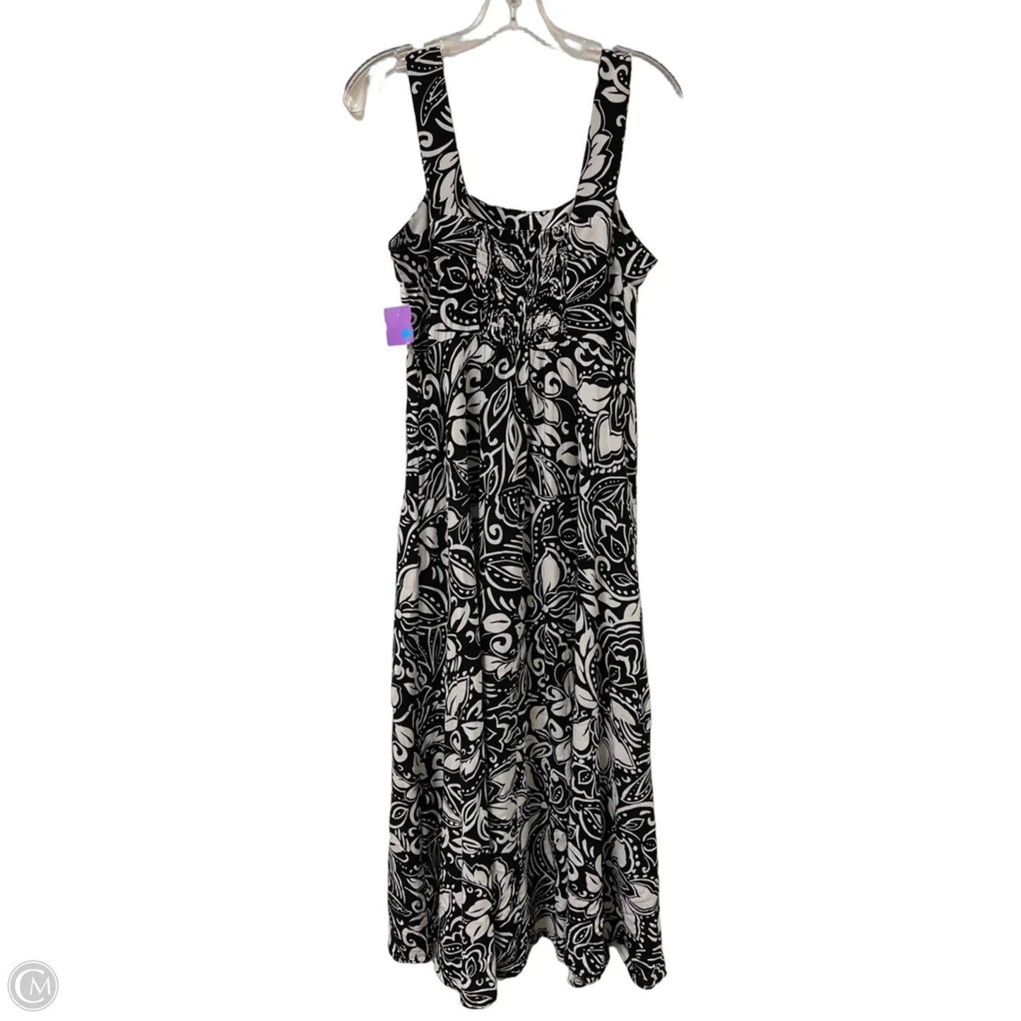 Dress Casual Maxi By Vince Camuto In Black & White, Size: M