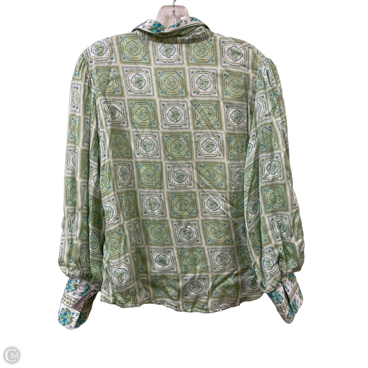 Blouse Long Sleeve By Cma In Green, Size: M