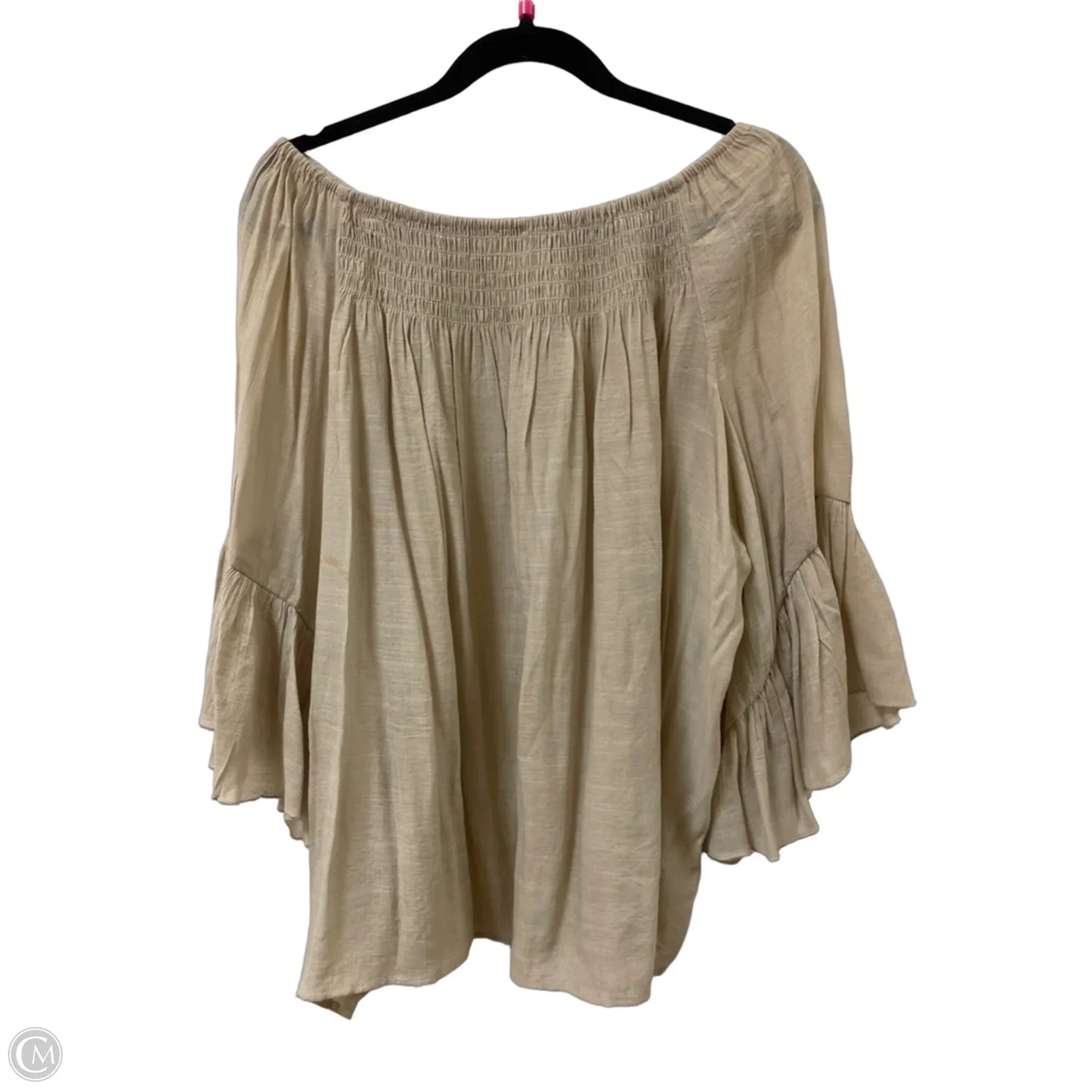 Top Long Sleeve By Chicos In Tan, Size: Xl