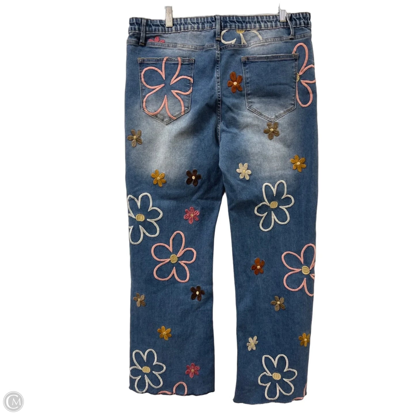 Jeans Flared By Oli & Hali In Blue Denim, Size: 14
