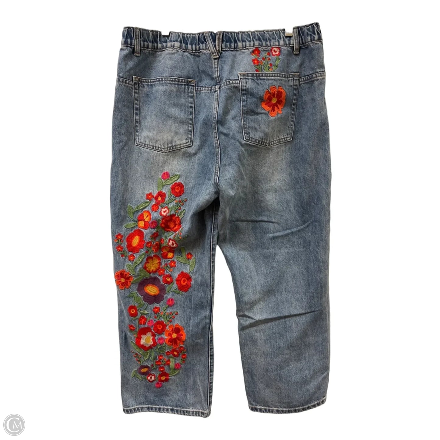 Jeans Flared By Clothes Mentor In Blue Denim, Size: 14