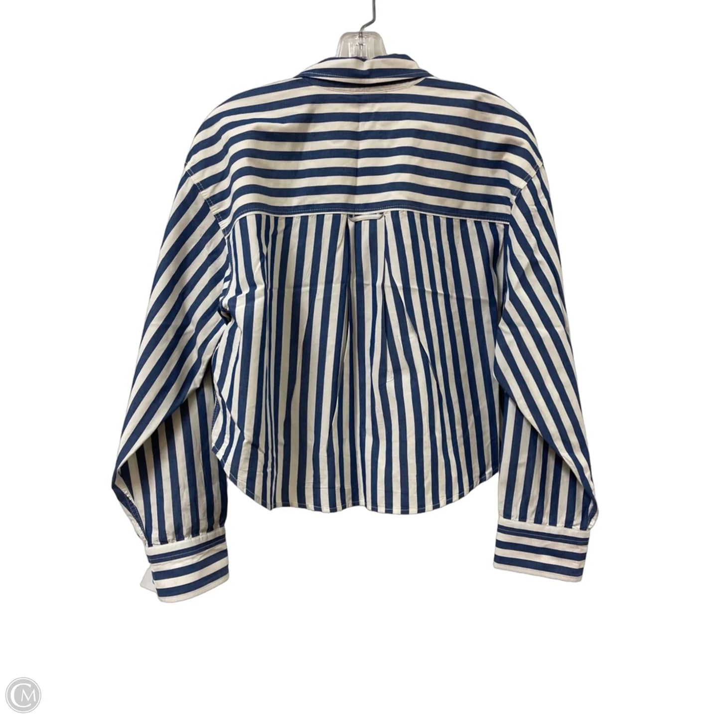 Blouse Long Sleeve By J. Crew In Striped Pattern, Size: S