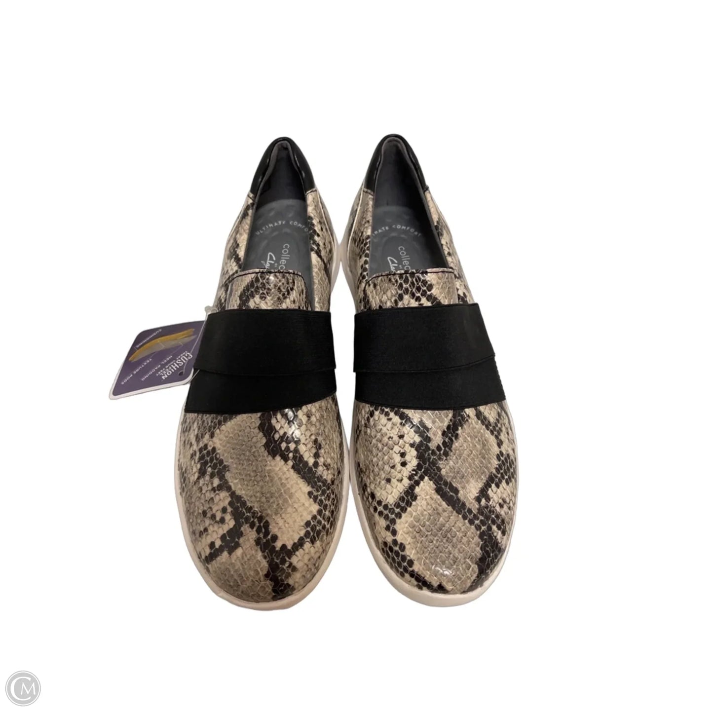 Shoes Flats By Clarks In Snakeskin Print, Size: 7.5