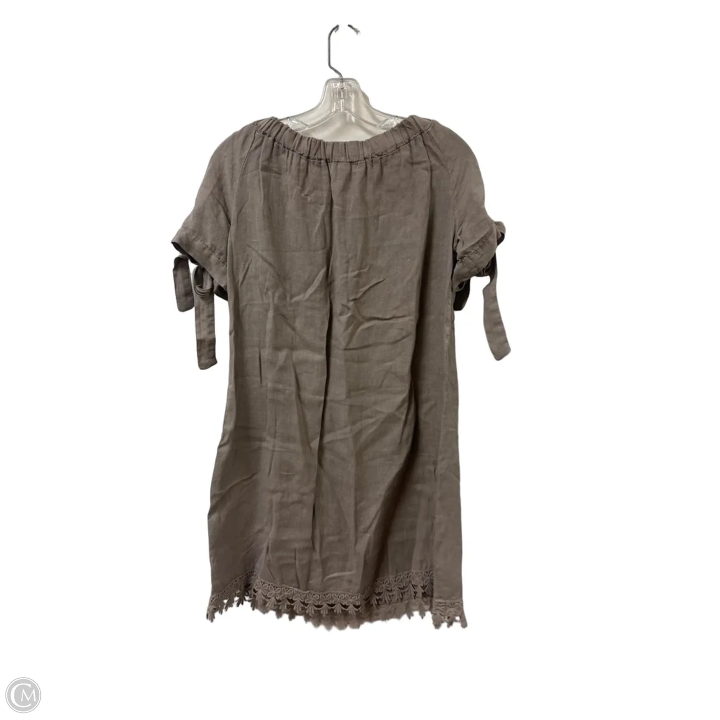 Dress Casual Midi By Lungo Larno In Taupe, Size: S