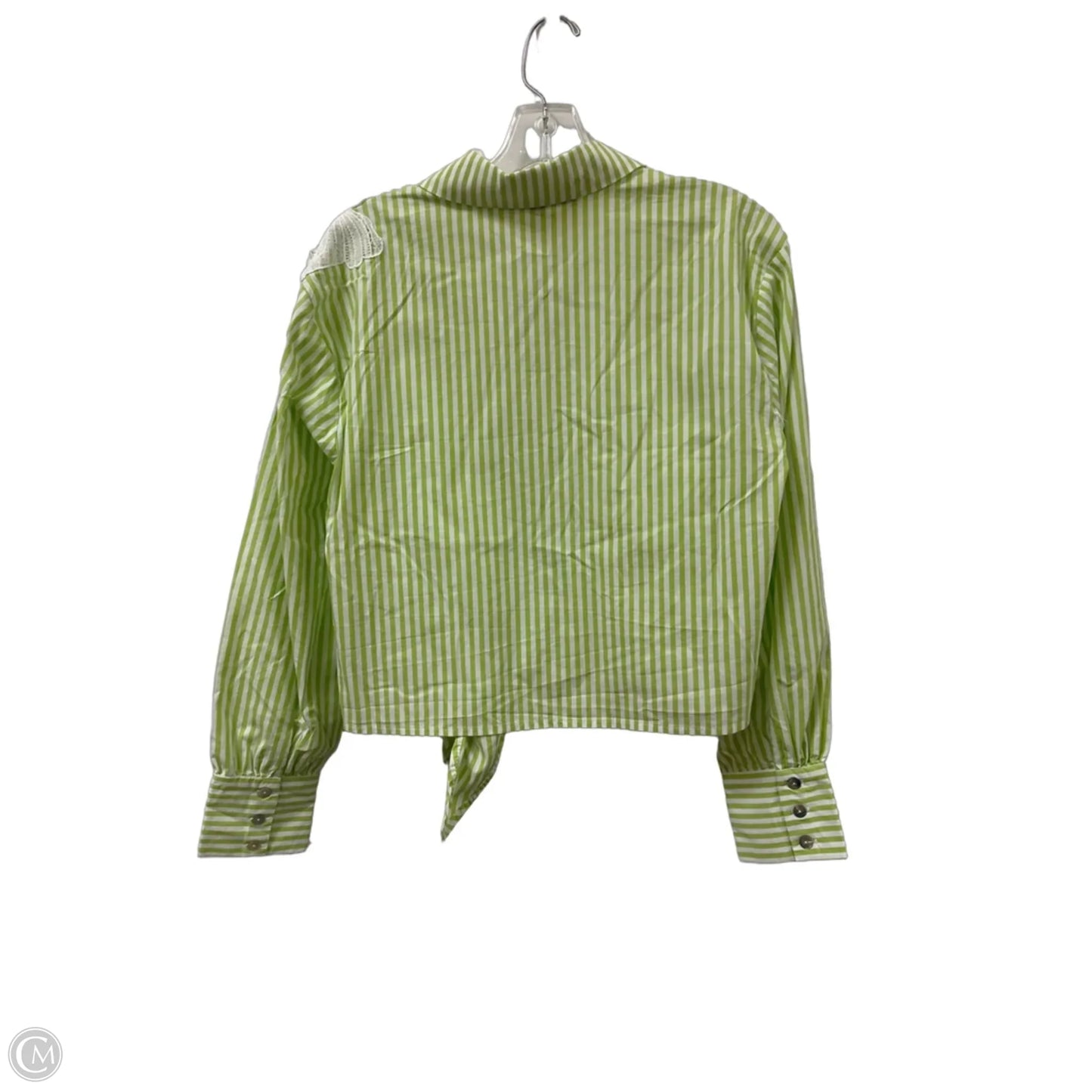 Blouse Long Sleeve By Marc New York In Striped Pattern, Size: S