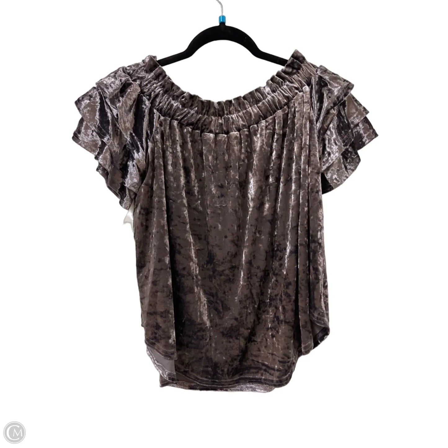 Top Short Sleeve By Umgee In Grey, Size: M