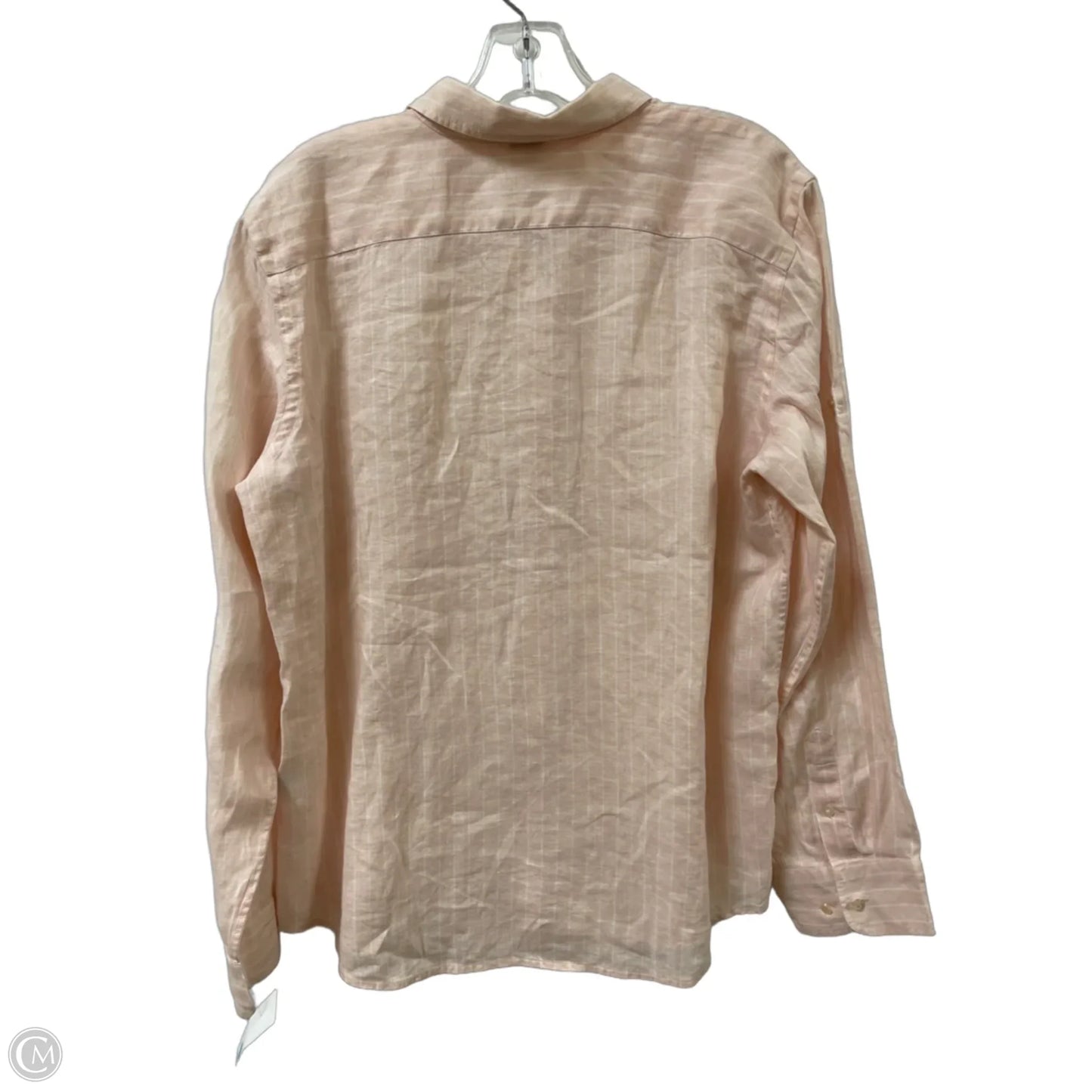Blouse Long Sleeve By Lauren By Ralph Lauren In Pink, Size: L