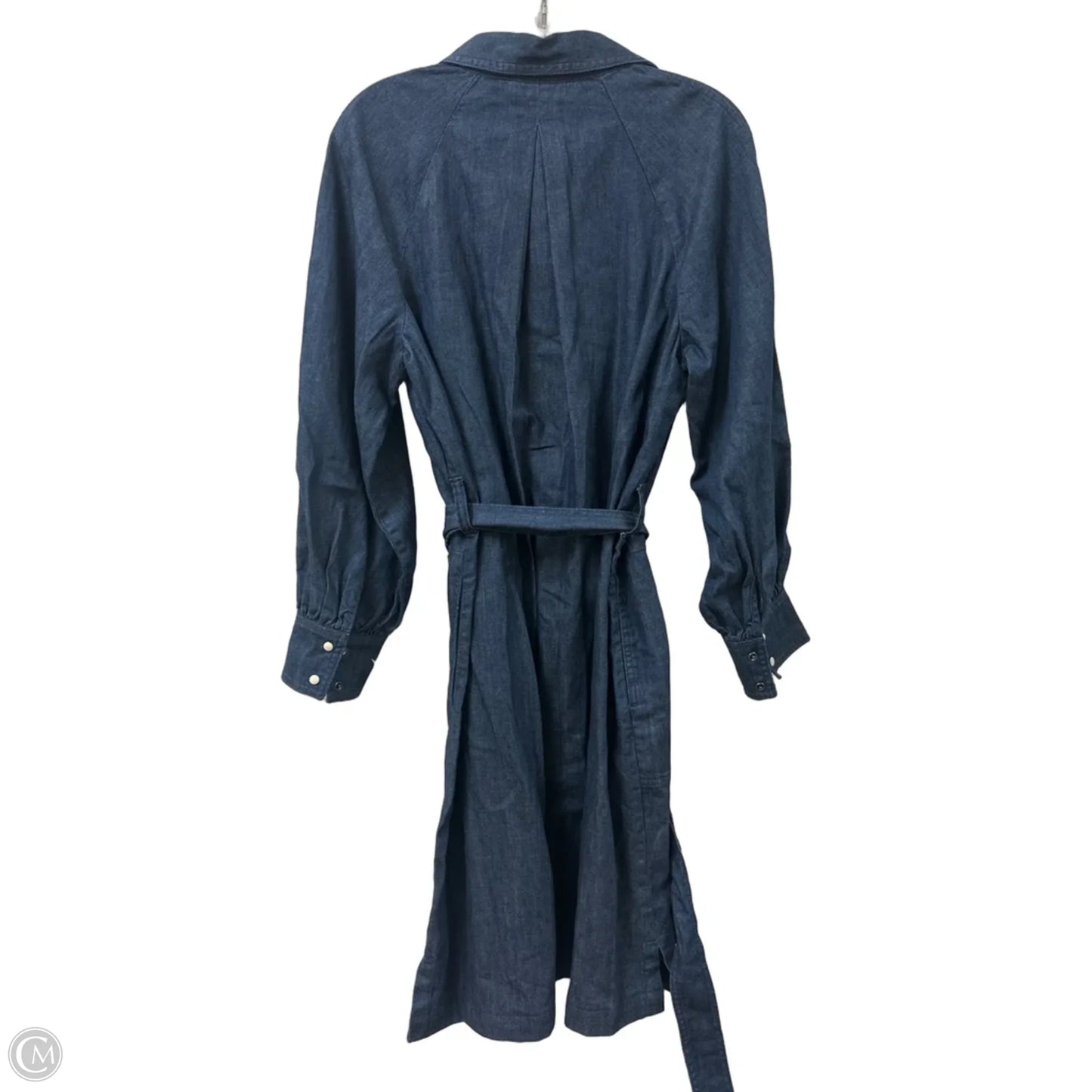Dress Casual Midi By Banana Republic In Blue Denim, Size: M