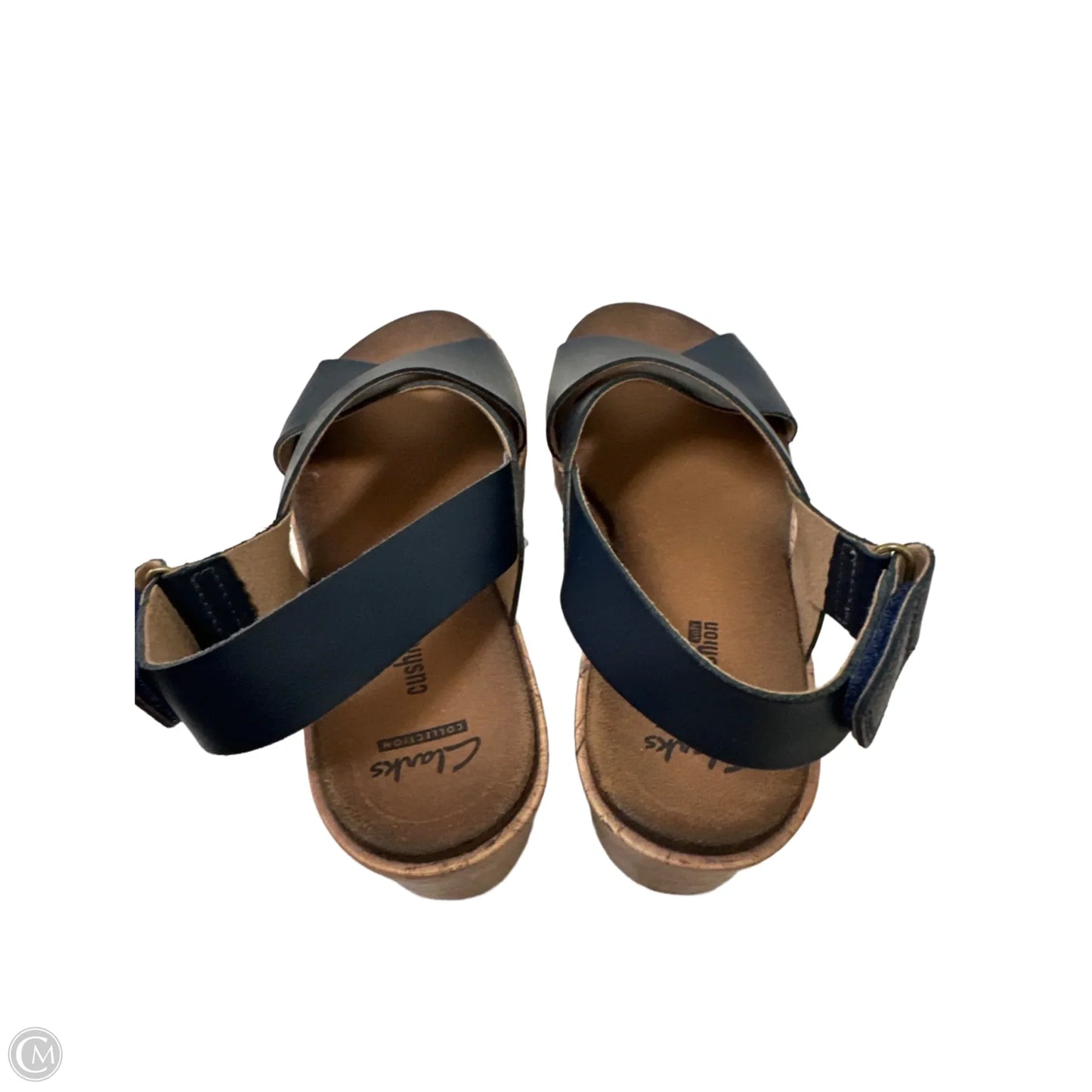 Sandals Heels Wedge By Clarks In Black, Size: 7