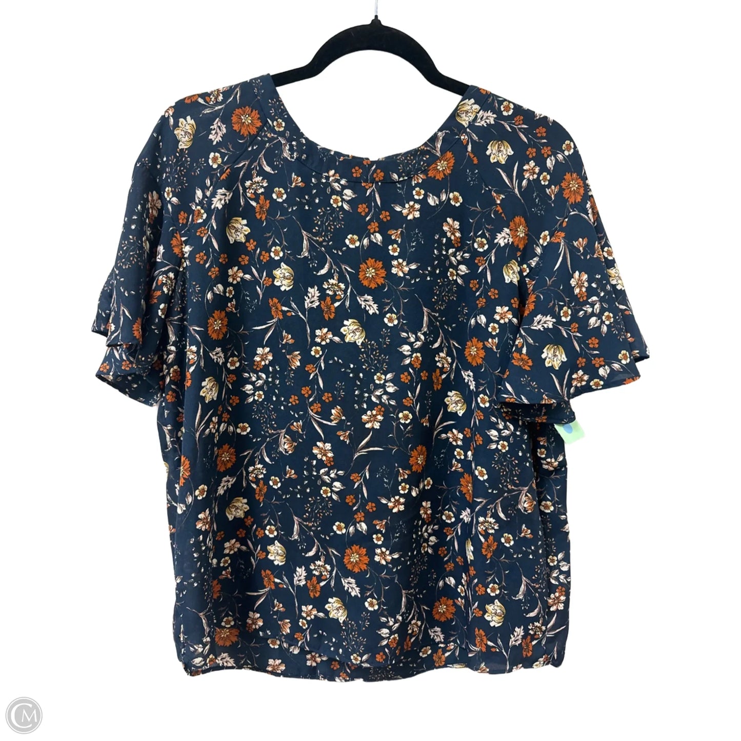 Top Short Sleeve By Clothes Mentor In Navy, Size: M