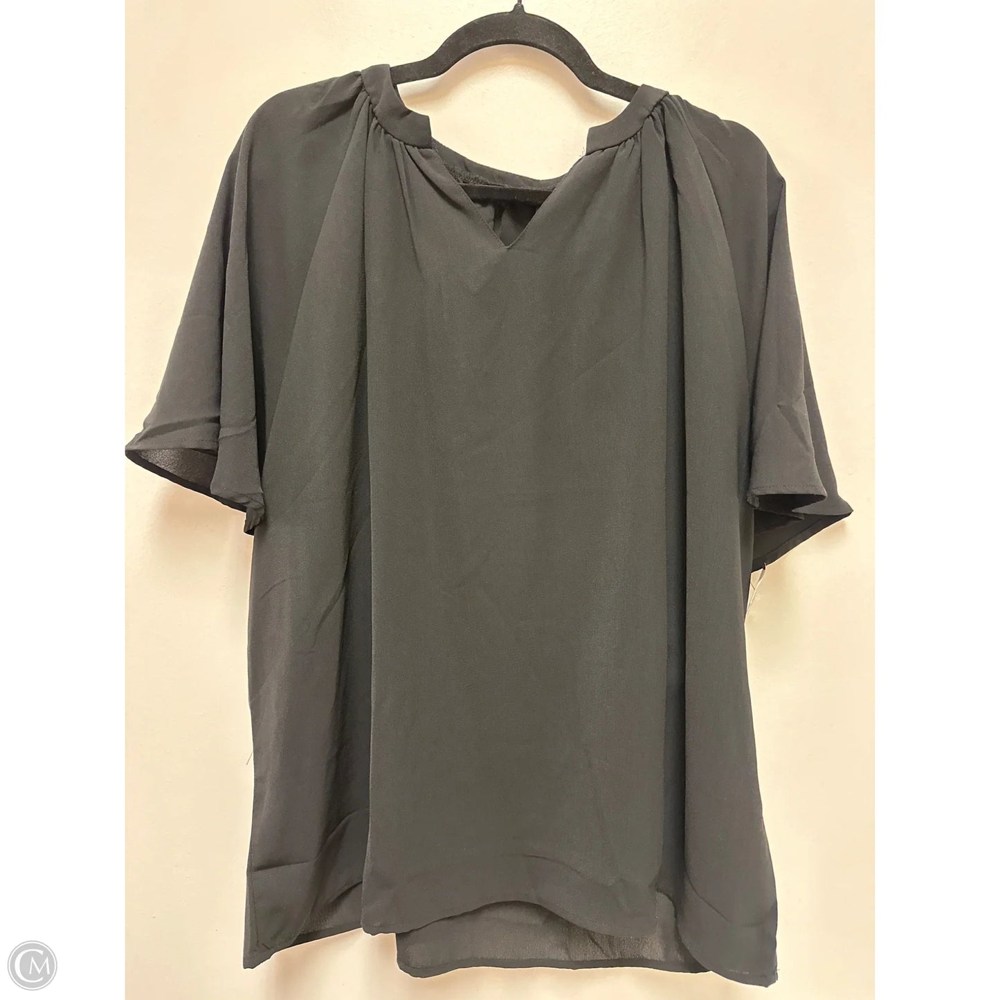 Top Long Sleeve By Clothes Mentor In Black, Size: 1x