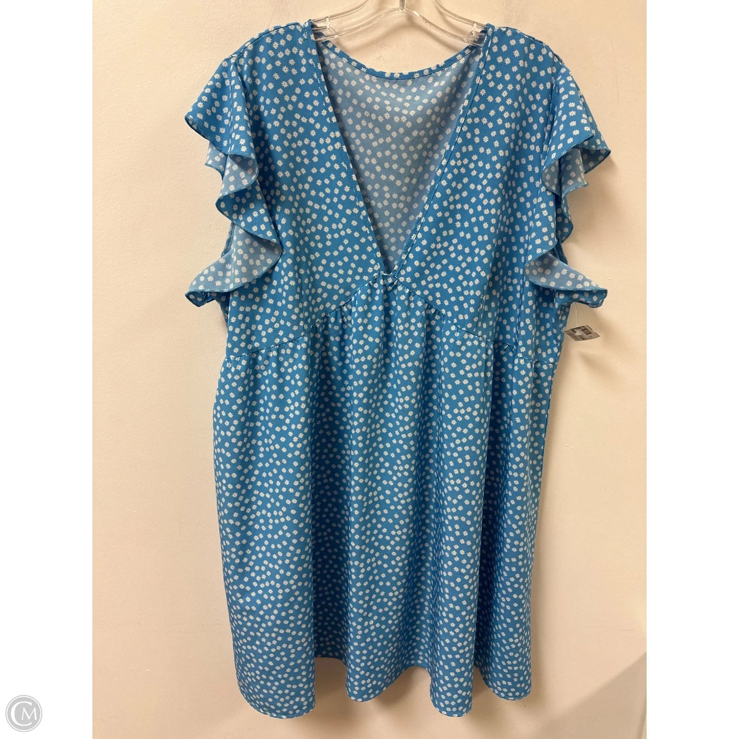 Dress Casual Short By Clothes Mentor In Blue, Size: 3x