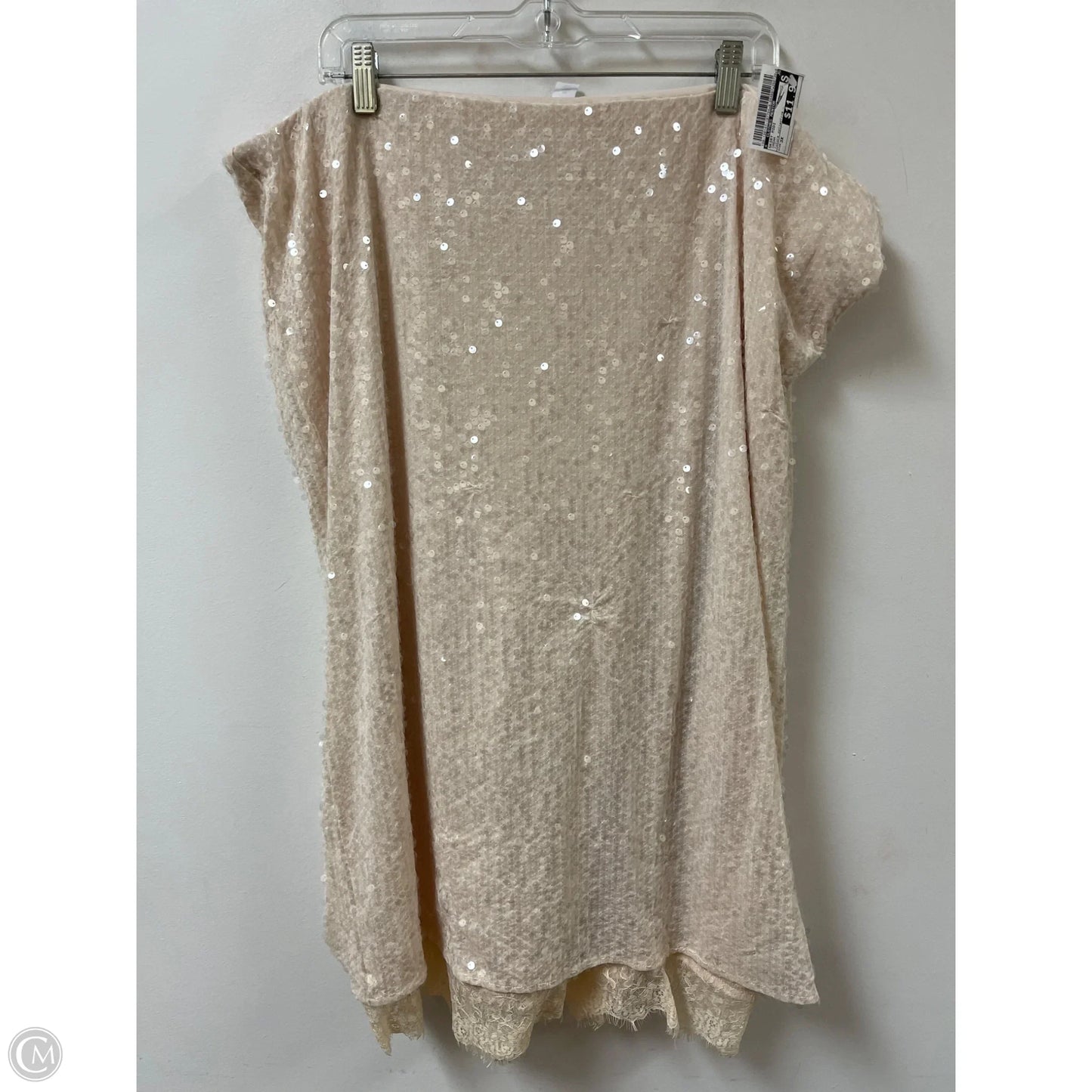 Skirt Midi By Clothes Mentor In Cream, Size: 3x