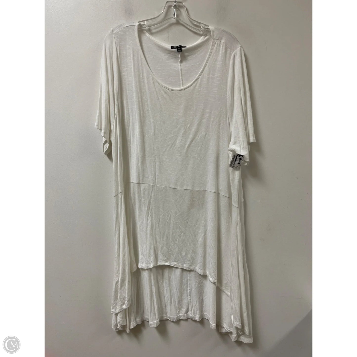 Tunic Short Sleeve By Lane Bryant In White, Size: 2x