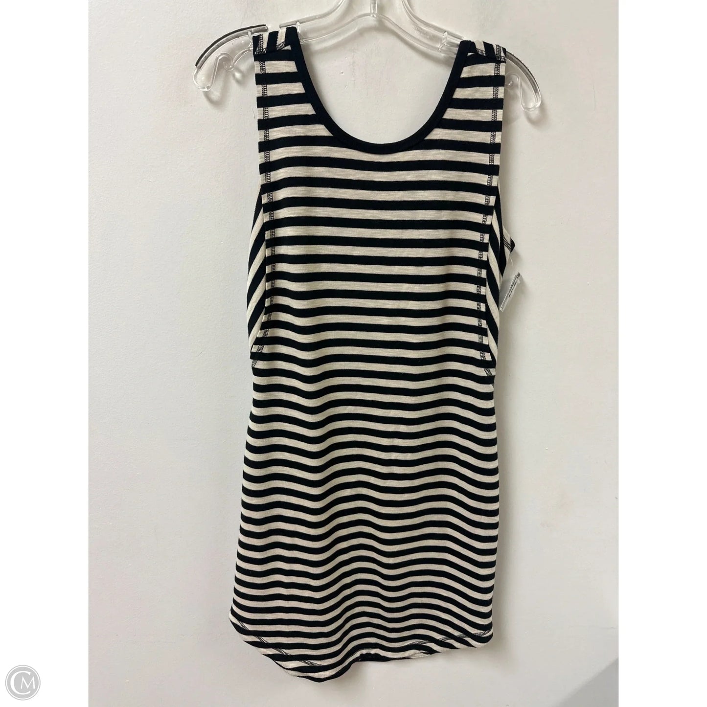 Dress Casual Midi By Athleta In Blue & Cream, Size: S