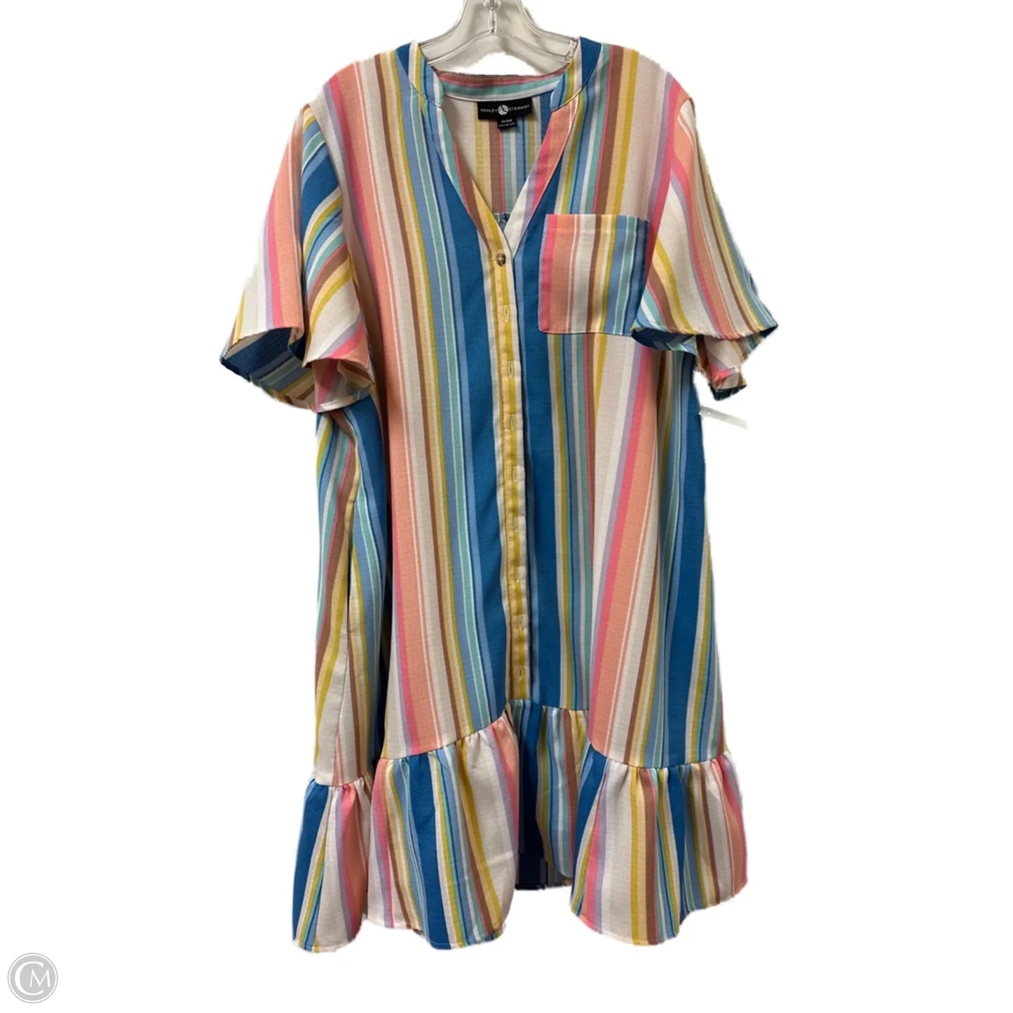 Dress Casual Midi By Ashley Stewart In Multi-colored, Size: 1x