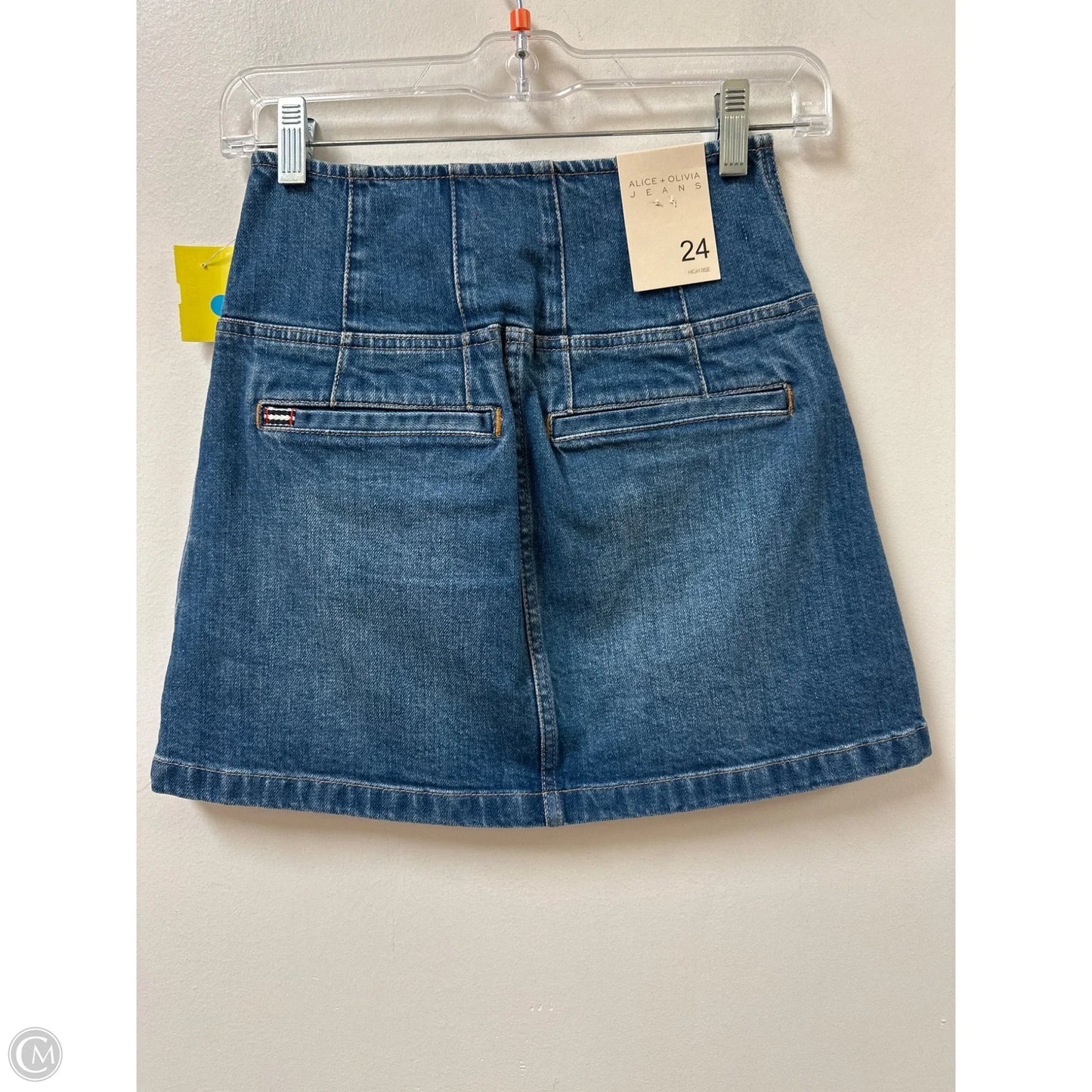 Skort Designer By Alice + Olivia In Blue Denim, Size: 0