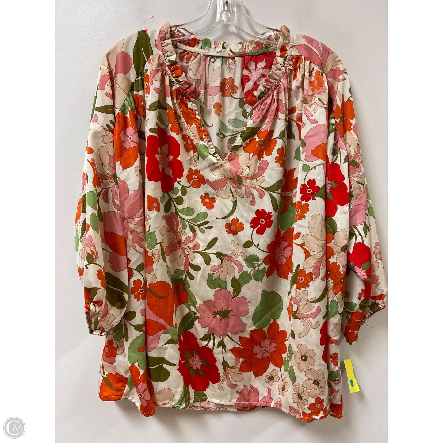 Top Long Sleeve By Entro In Floral Print, Size: S