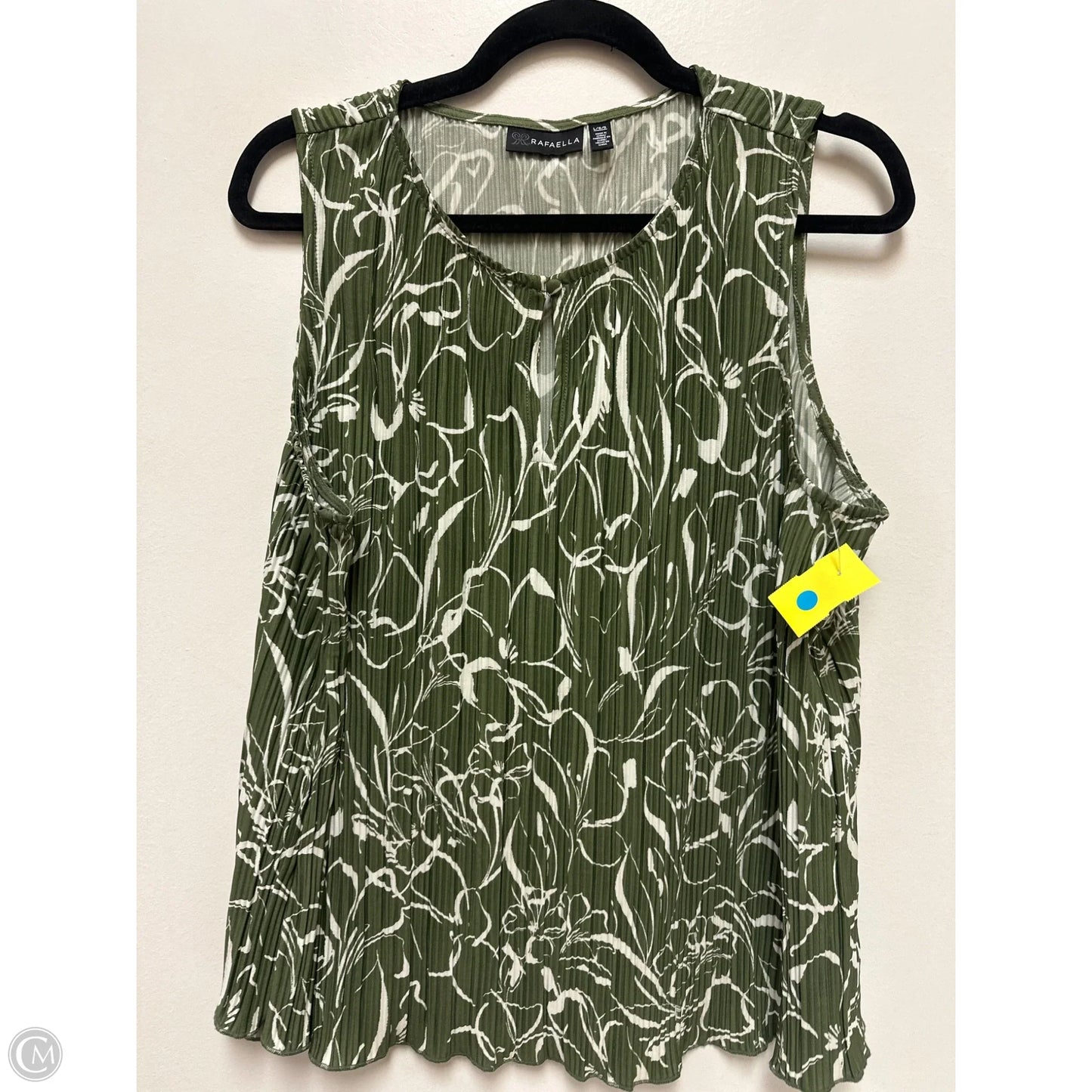 Top Sleeveless By Rafaella In Green, Size: L