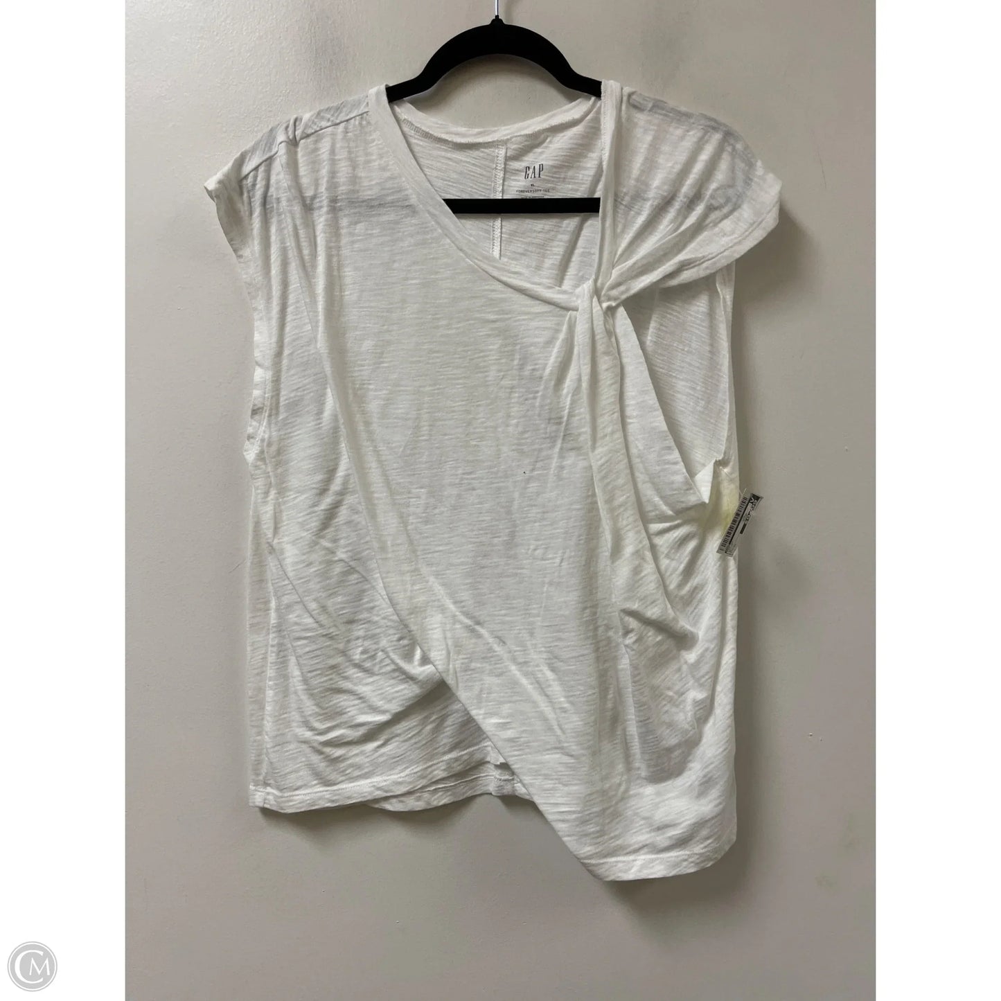 Top Short Sleeve By Gap In White, Size: Xl