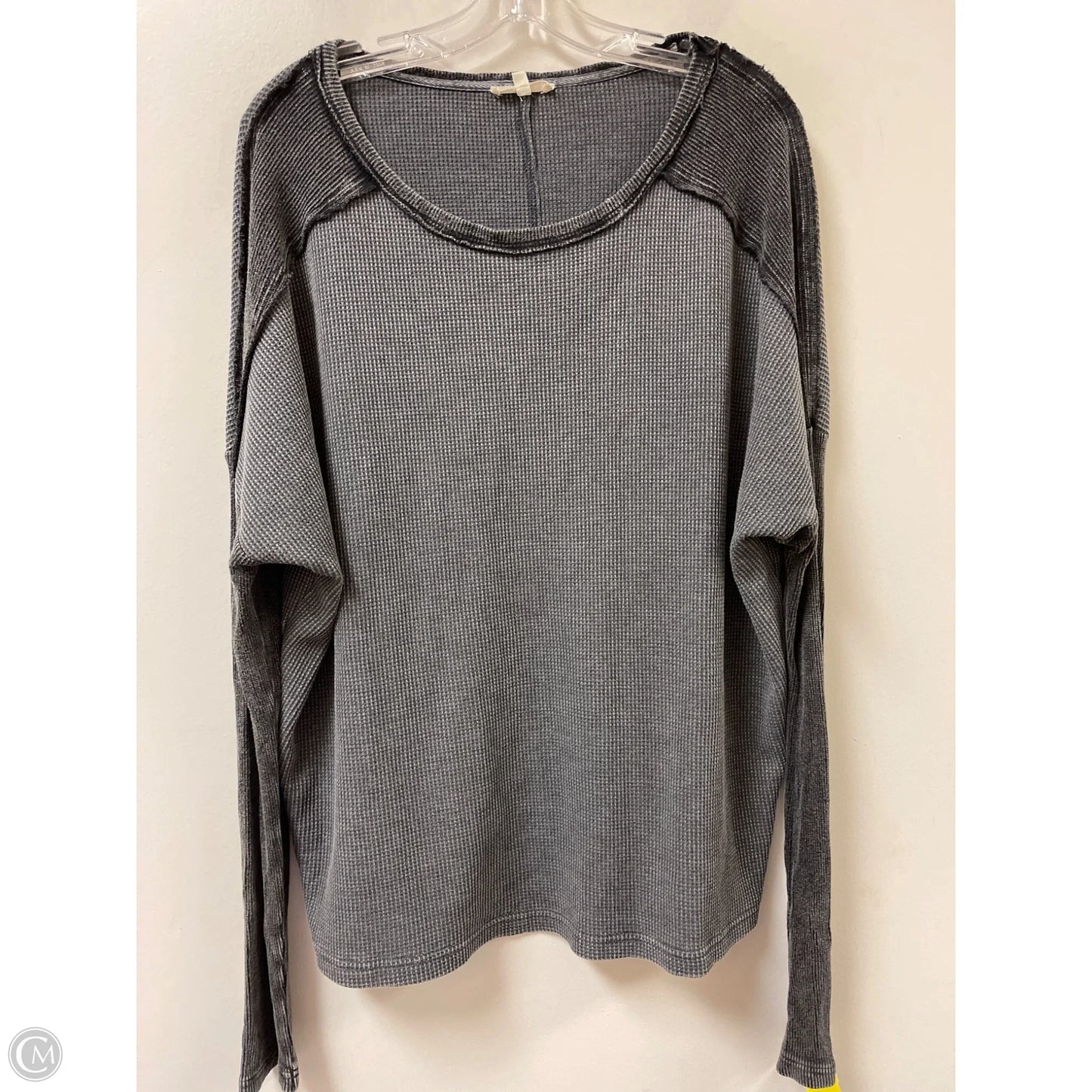 Top Long Sleeve By Easel In Grey, Size: L