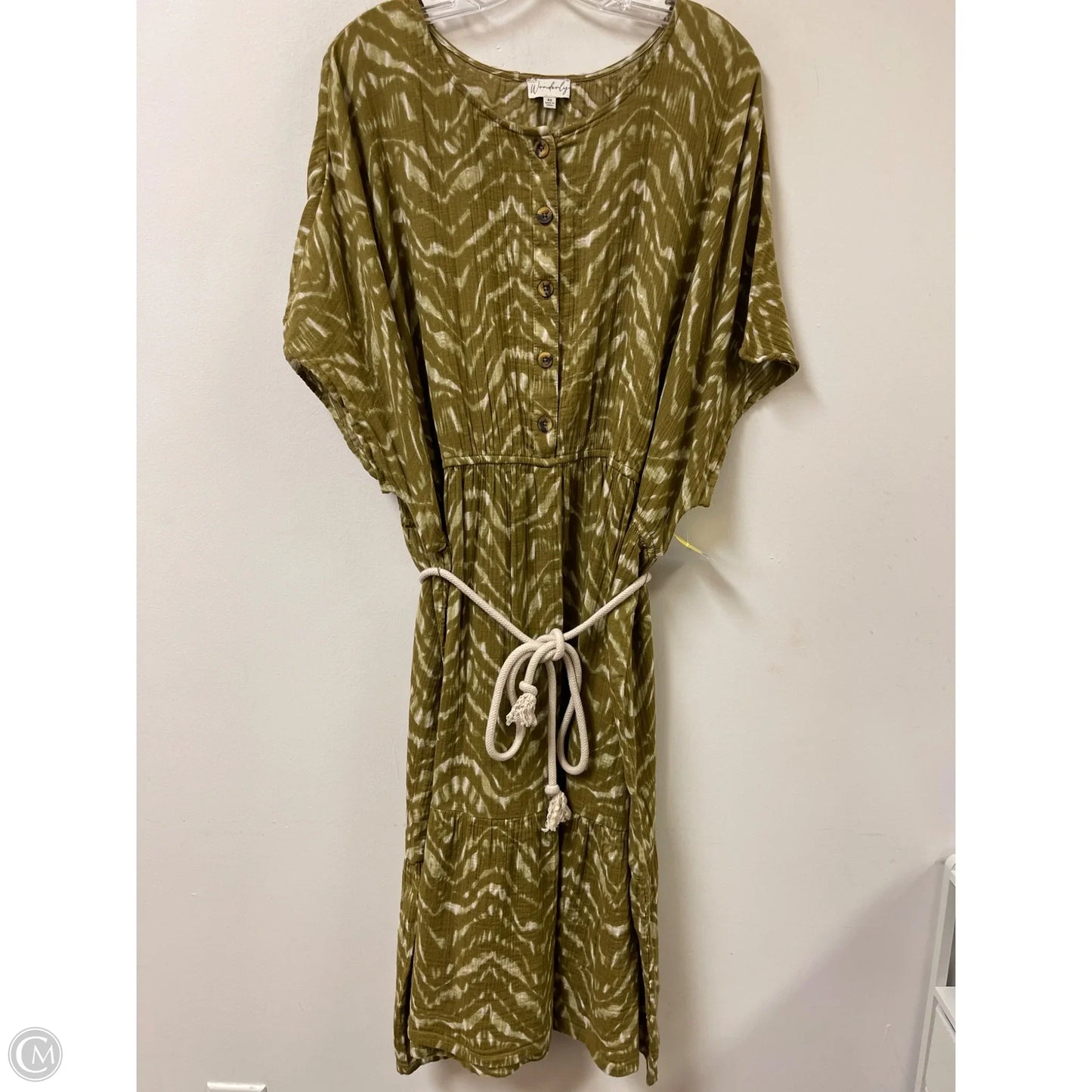 Dress Casual Maxi By Wonderly In Green, Size: 4x