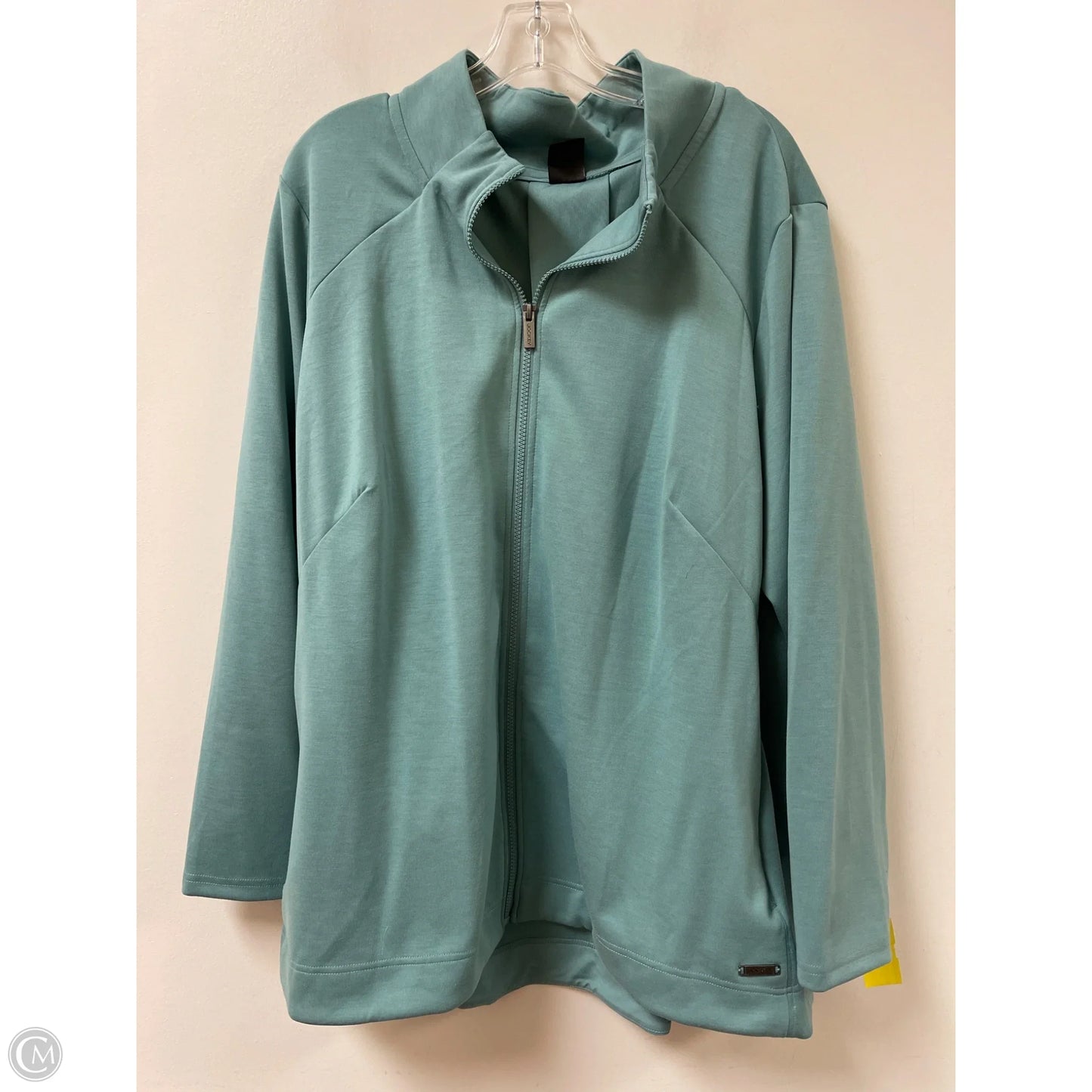 Athletic Jacket By Jockey In Teal, Size: 3x