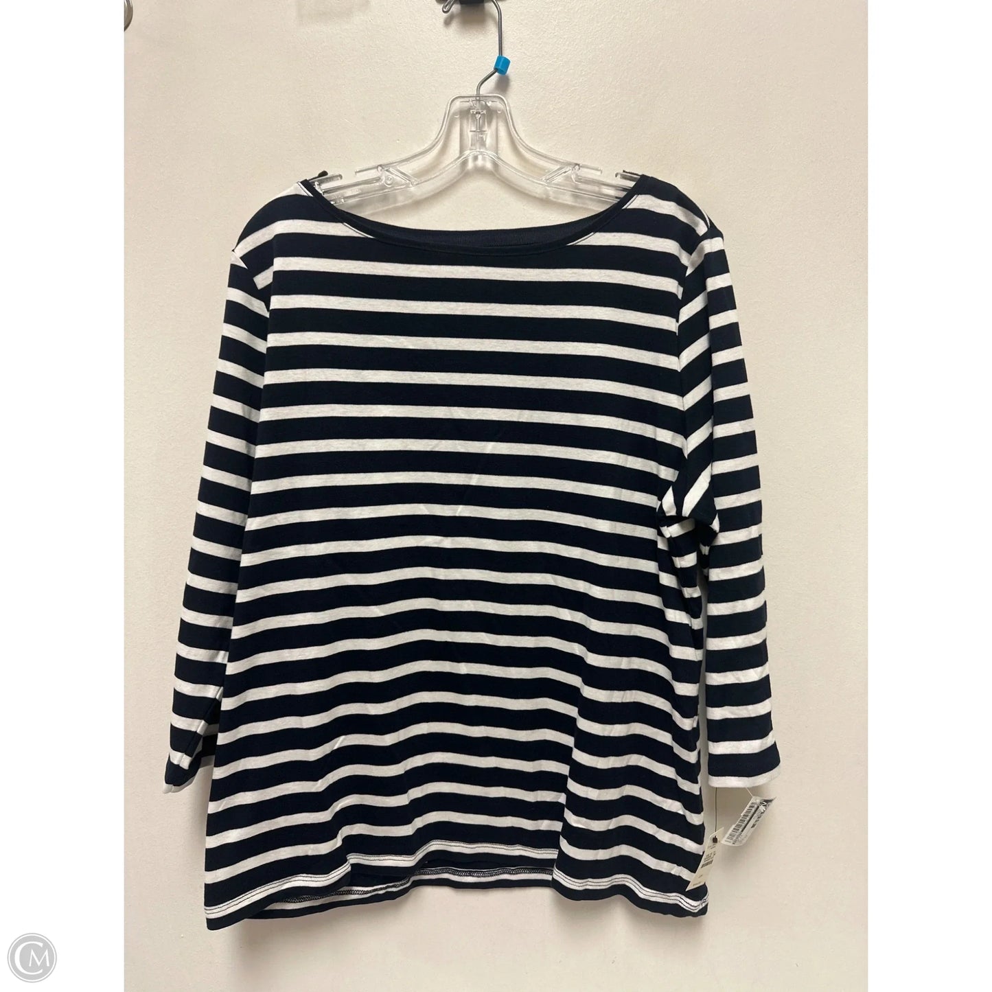 Top Long Sleeve By Talbots In Navy, Size: 2x