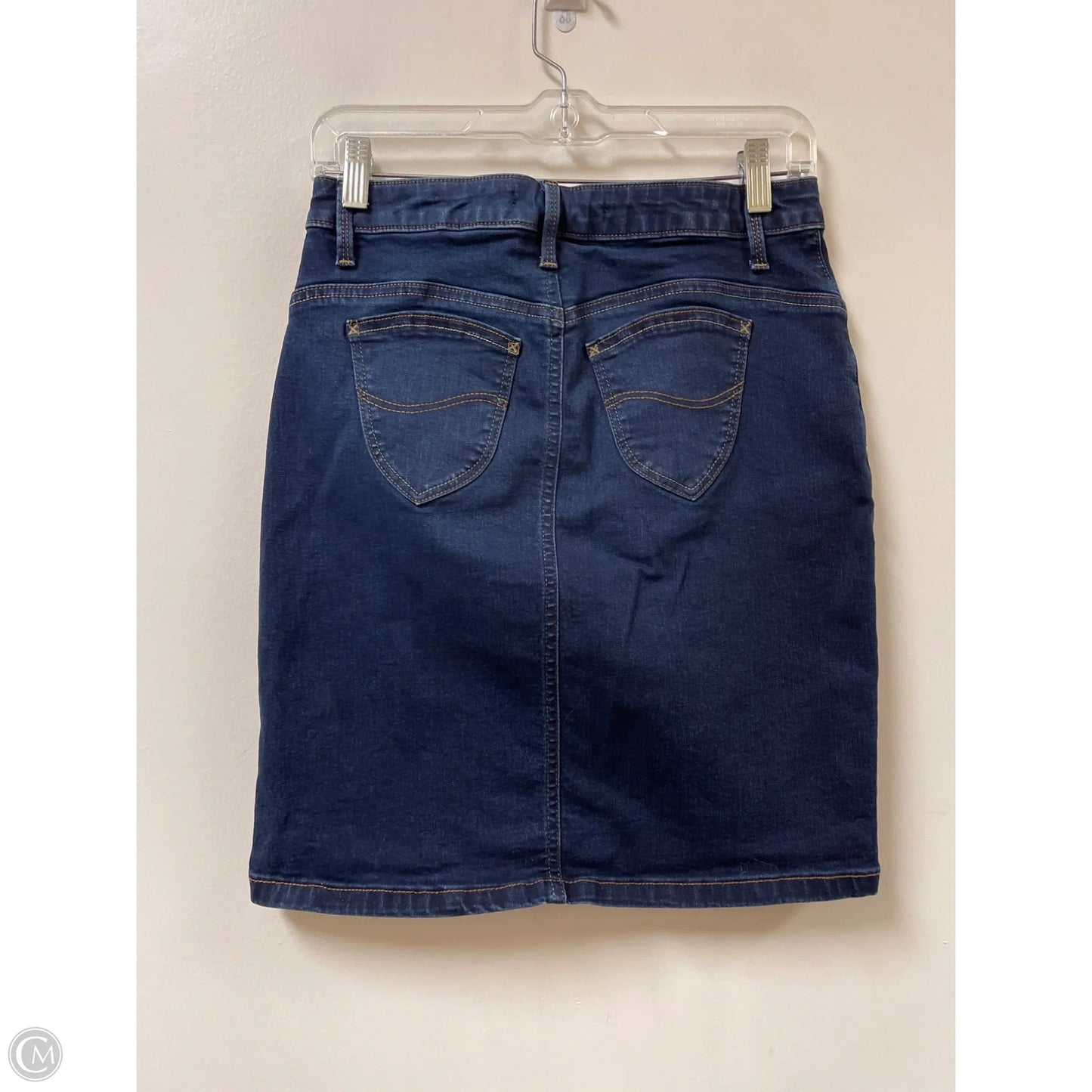Skirt Mini & Short By Lee In Blue Denim, Size: 4