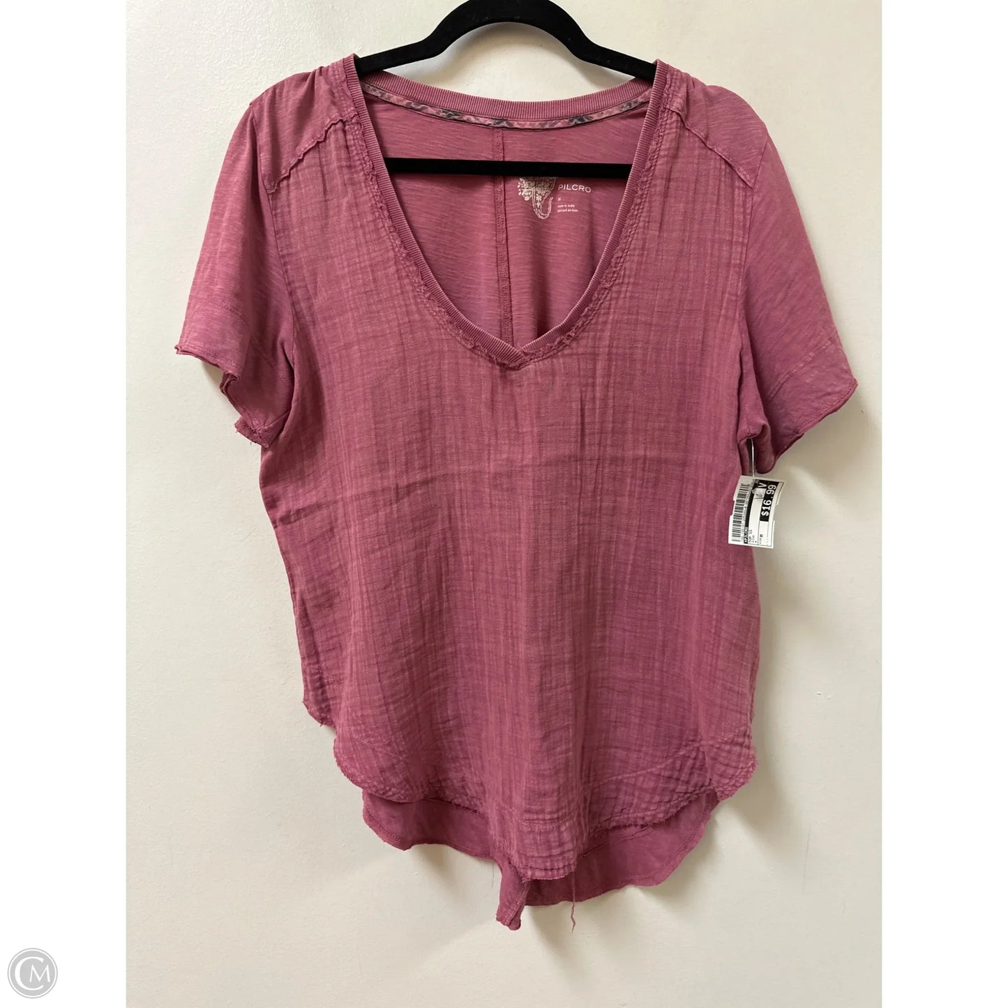 Top Short Sleeve By Pilcro In Pink, Size: M