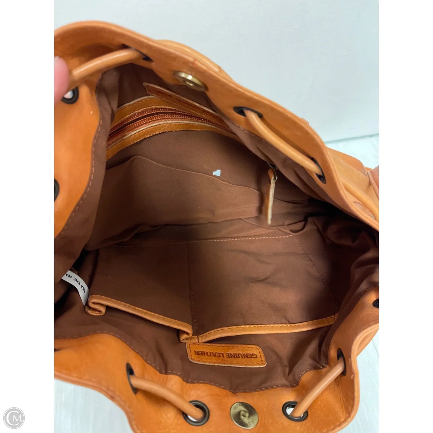 Handbag Leather By Clothes Mentor, Size: Medium