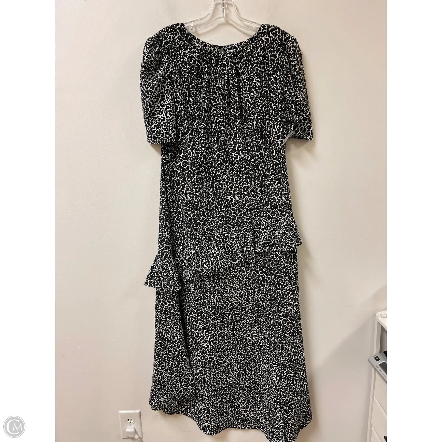 Dress Casual Maxi By Top Shop In Black & White, Size: M