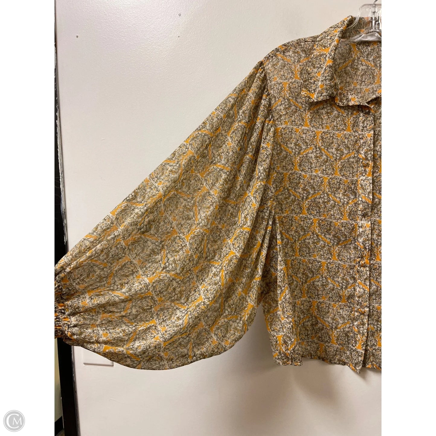 Blouse Long Sleeve By Clothes Mentor In Yellow, Size: S